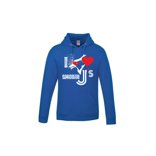 Smokin J's Pullover Hoodie - BJs Royal Blue Bjs I HEart Bjs I love Bjs Toronto Apparel Toronto Bjs