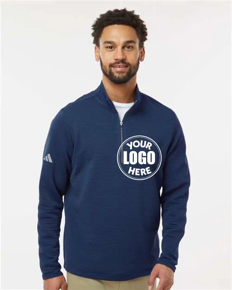 Spacer Quarter-Zip Pullover Collegiate Navy Adidas Fleece