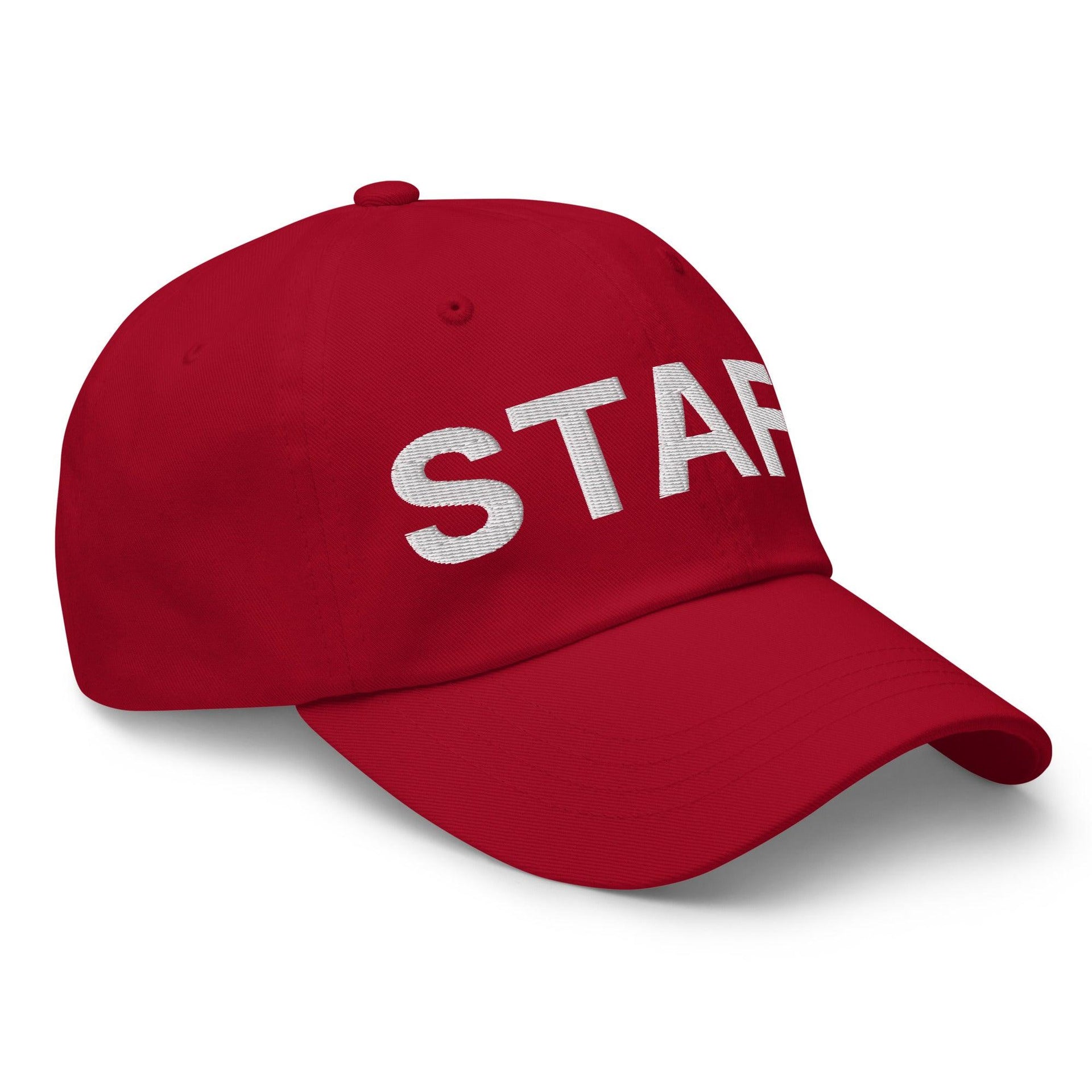 Staff Uniform Work Embroidered Dad Hat Capital Crowns Dad Hats Work