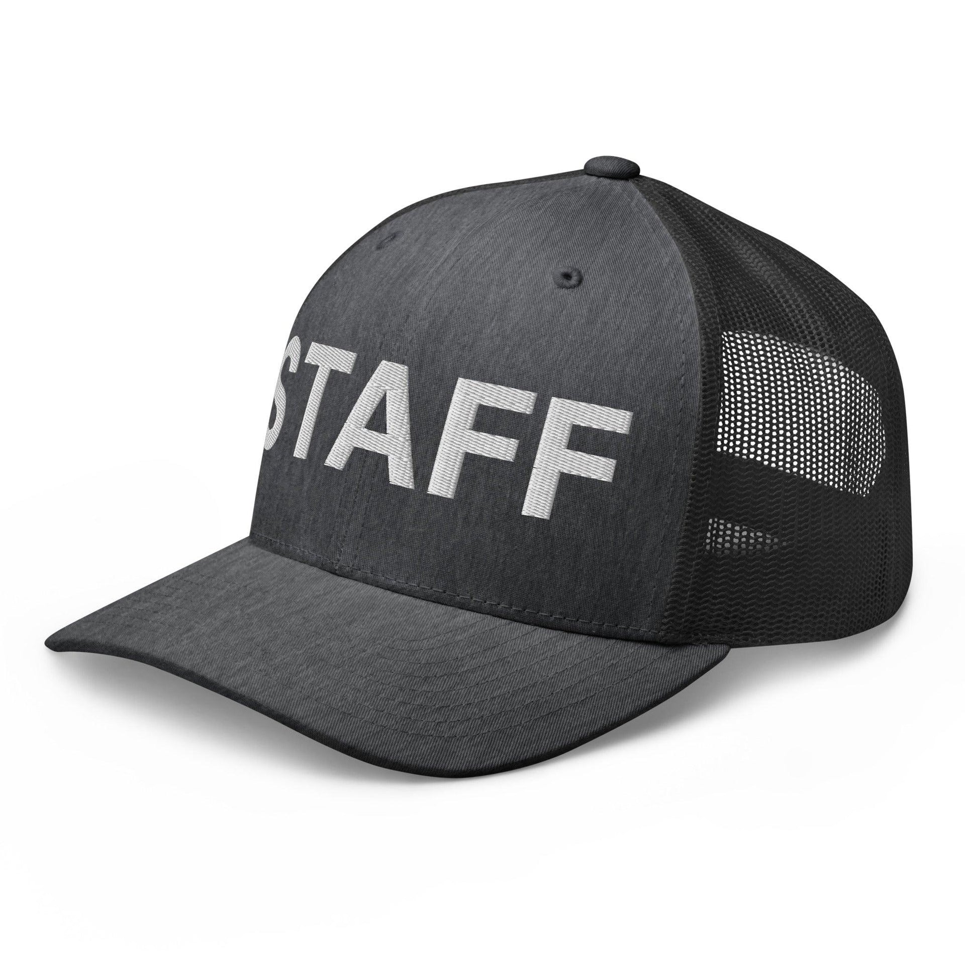 Staff Uniform Work Embroidered Mesh Trucker Hat Capital Crowns Trucker Hats Work