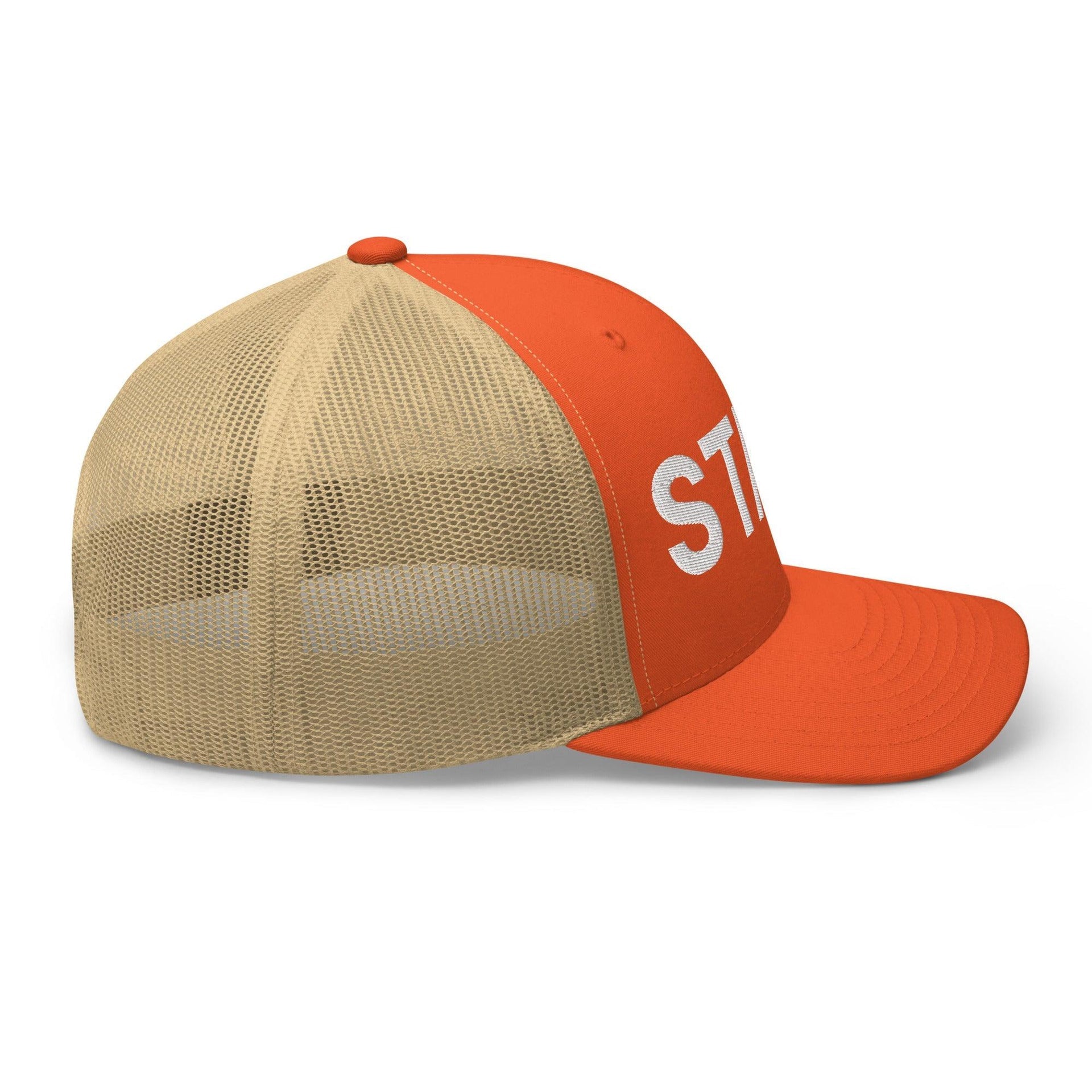 Staff Uniform Work Embroidered Mesh Trucker Hat Capital Crowns Trucker Hats Work
