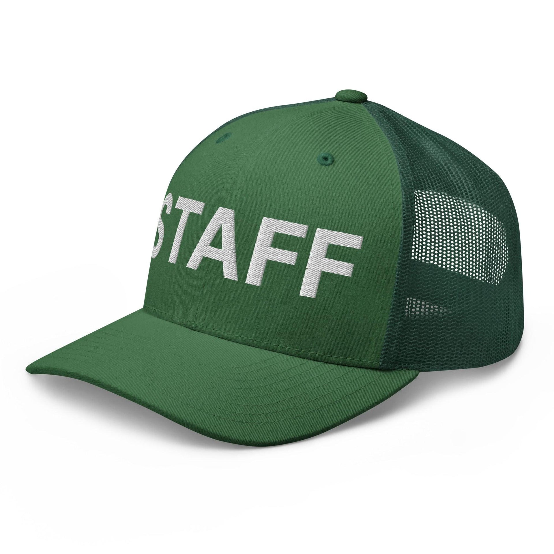 Staff Uniform Work Embroidered Mesh Trucker Hat Capital Crowns Trucker Hats Work