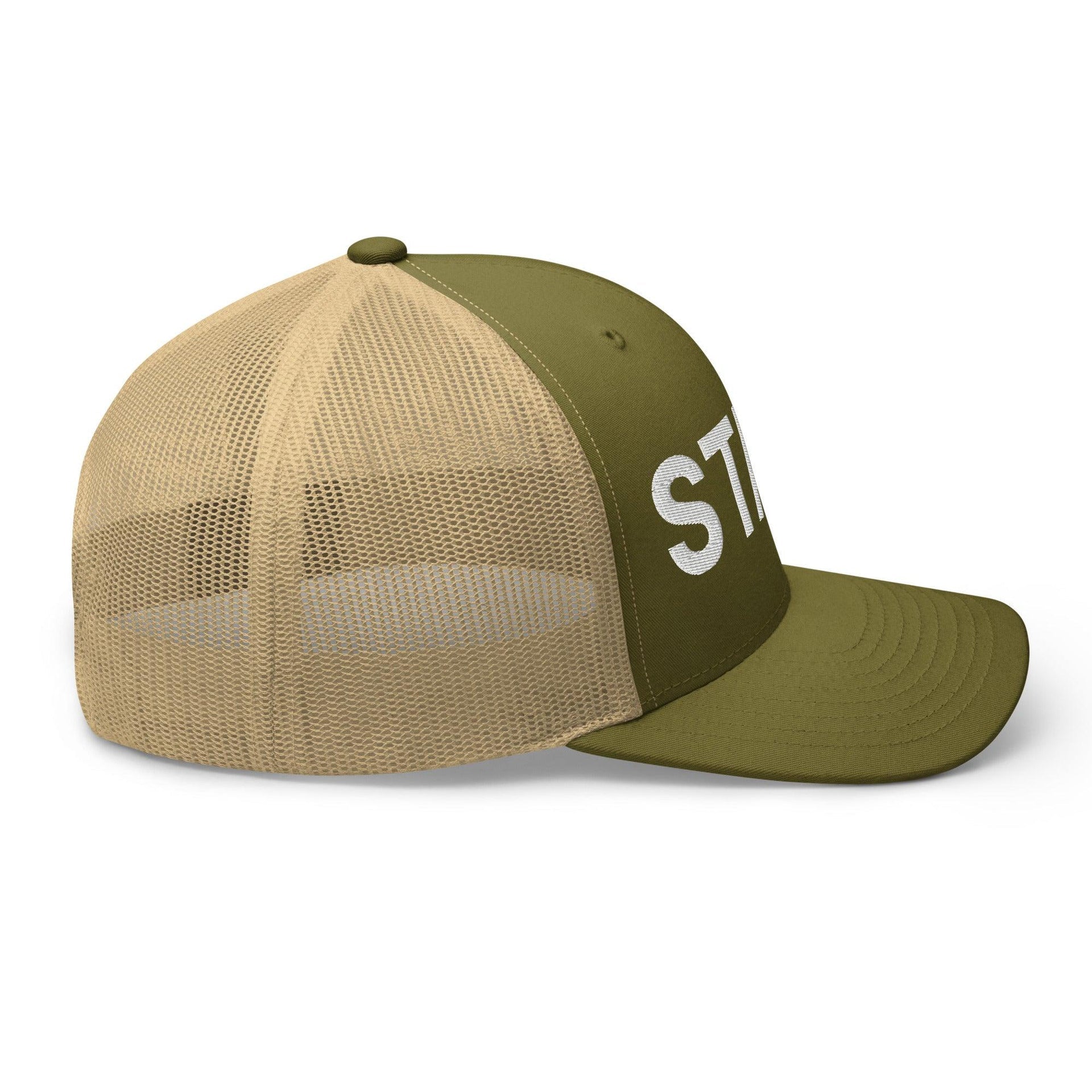 Staff Uniform Work Embroidered Mesh Trucker Hat Capital Crowns Trucker Hats Work