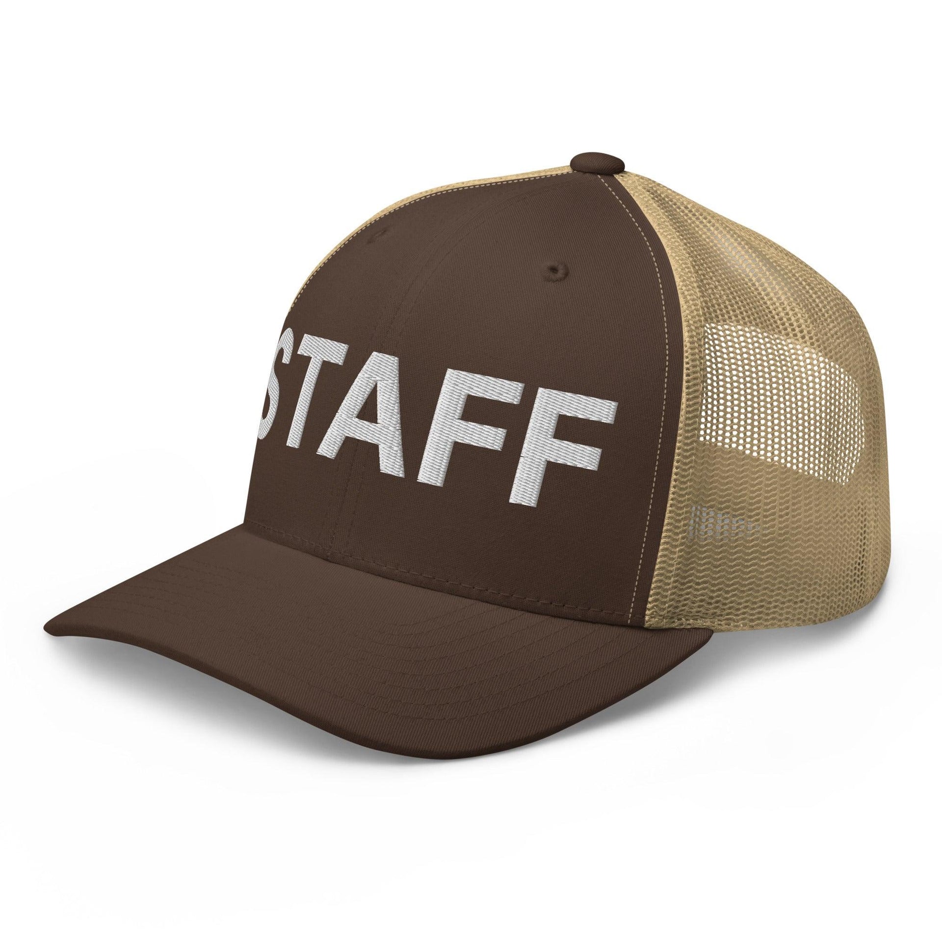 Staff Uniform Work Embroidered Mesh Trucker Hat Capital Crowns Trucker Hats Work