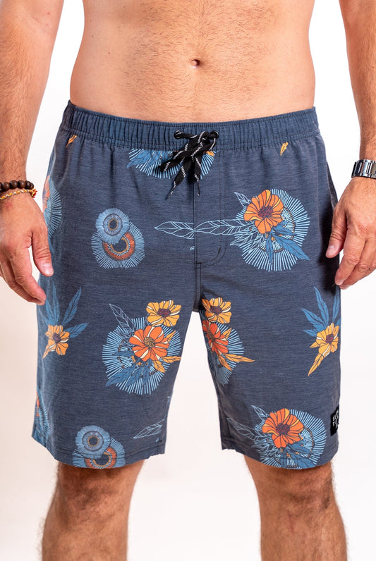 STEW29 - Aloha Vibes Navy Floral SEVEN TIDES SHORTS SPRING/SUMMER