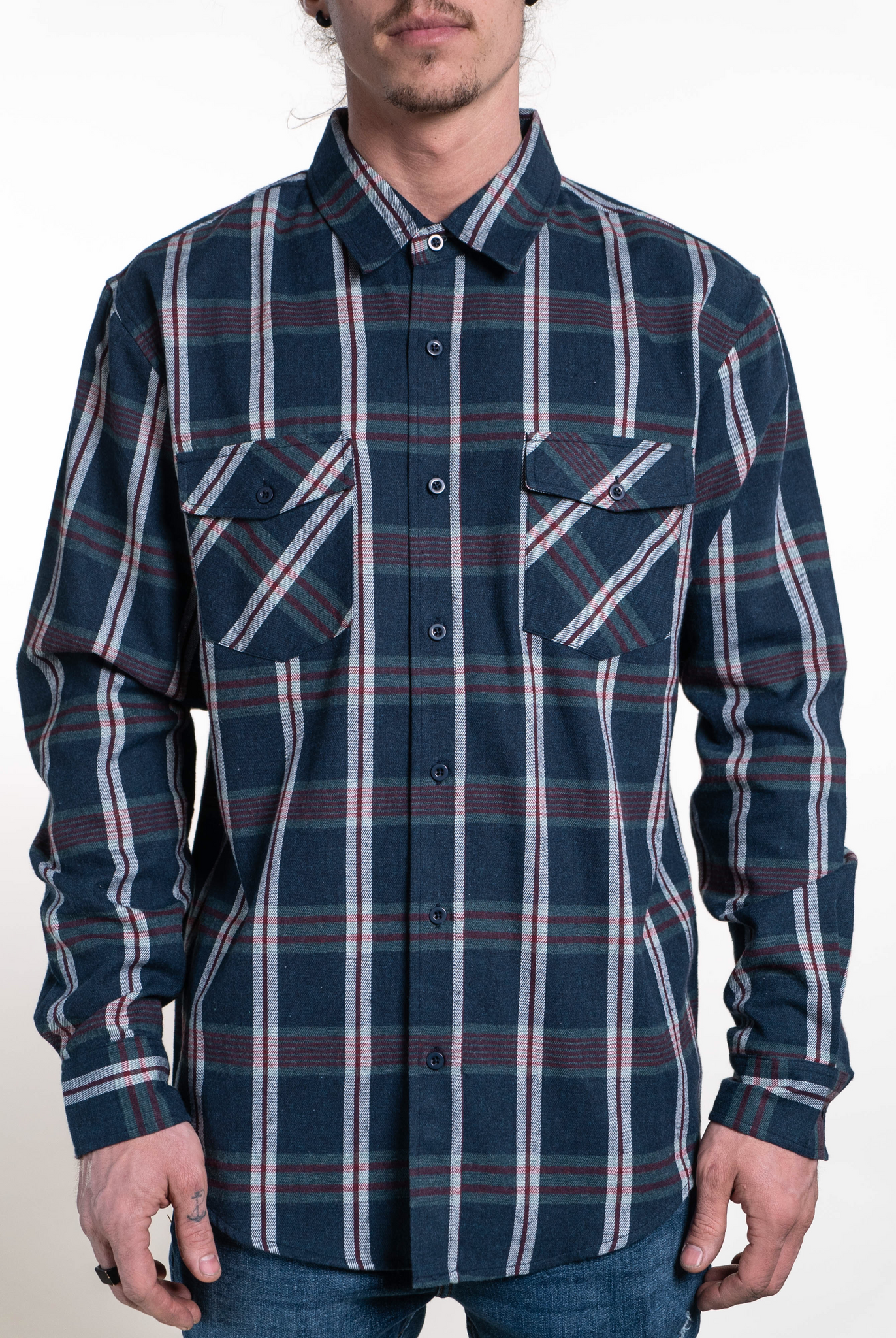 STLSF38 - Koomer Navy FALL/HOLIDAY FLANNEL FLANNELS SEVEN TIDES