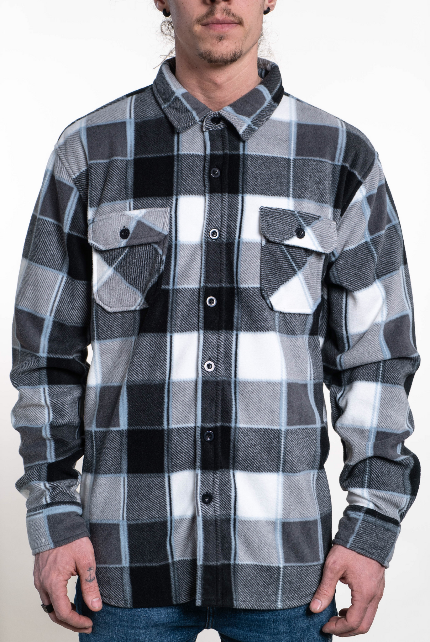 STLSF45 - El Capitan Polar Fleece Flannel Black / XS