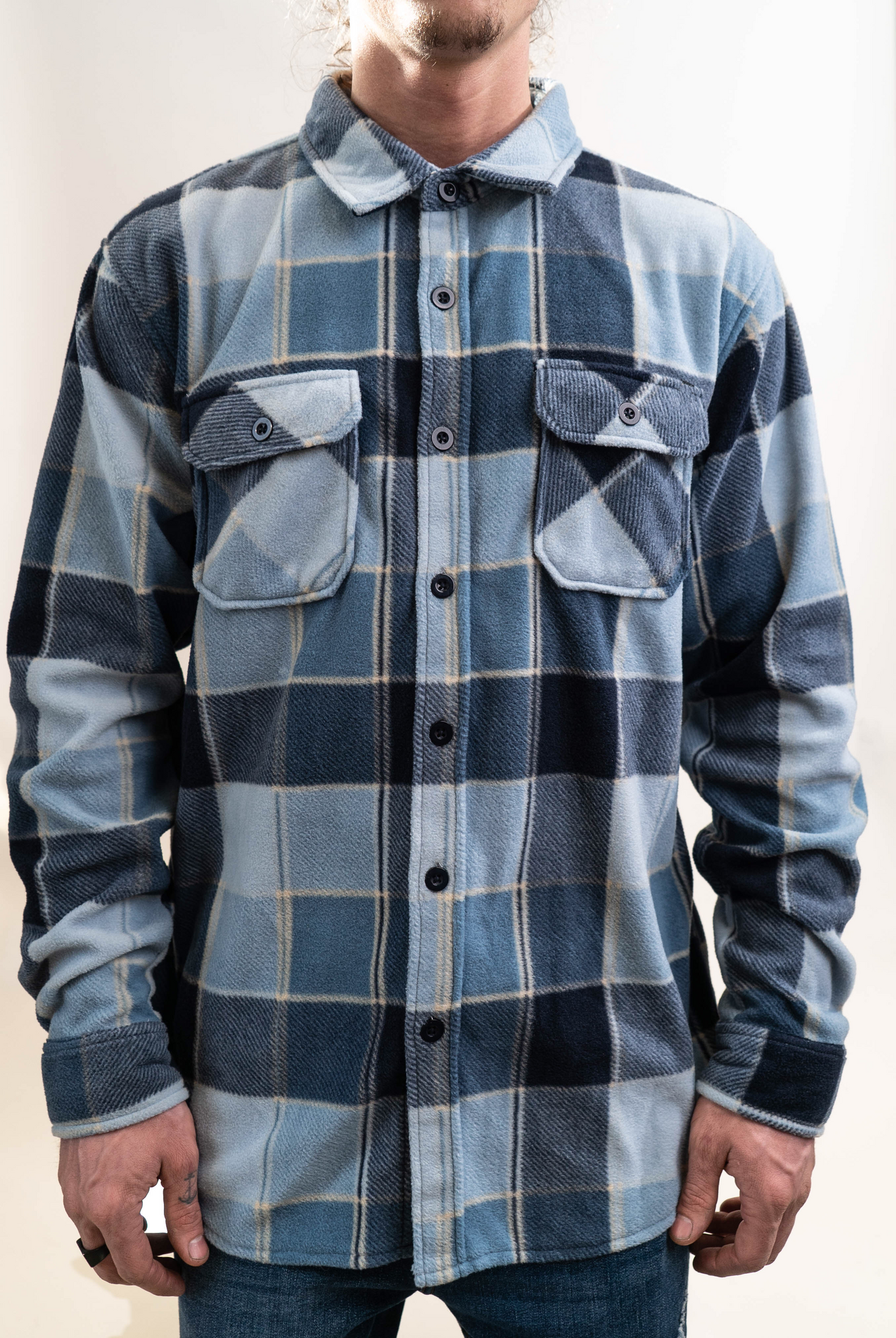 STLSF45 - El Capitan Polar Fleece Flannel Blue / XS FLANNELS