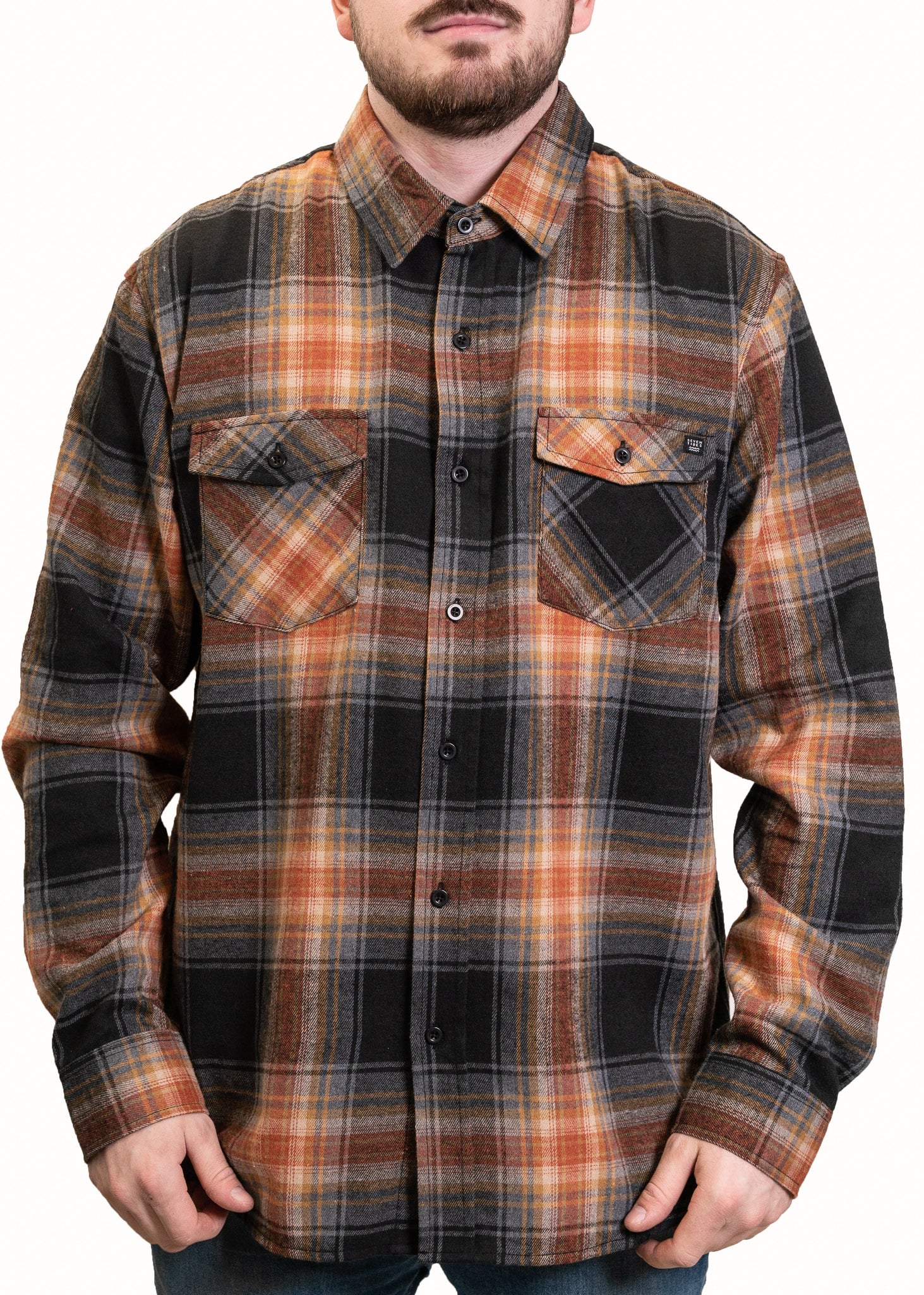 STLSF51 - Quintana Black FALL/HOLIDAY FLANNEL FLANNELS Plaid SEVEN TIDES SHIRT