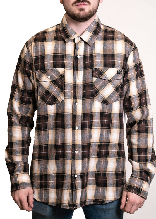 STLSF59 - Trails Brown FALL/HOLIDAY FLANNEL FLANNELS SEVEN TIDES SHIRT