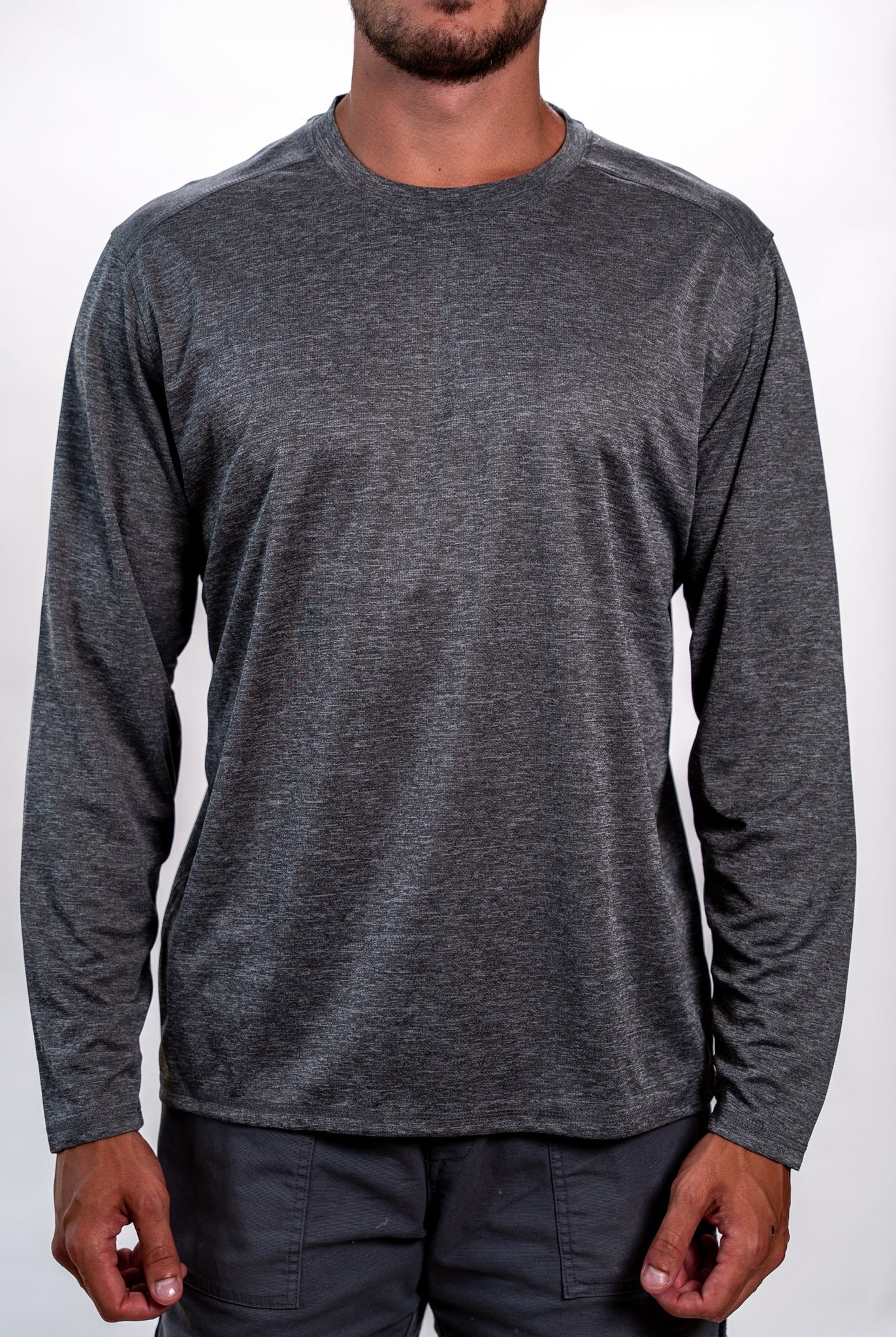 STLSTT07 - Long Sleeve Grey Heather ACTIVE WEAR SEVEN TIDES SPRING/SUMMER