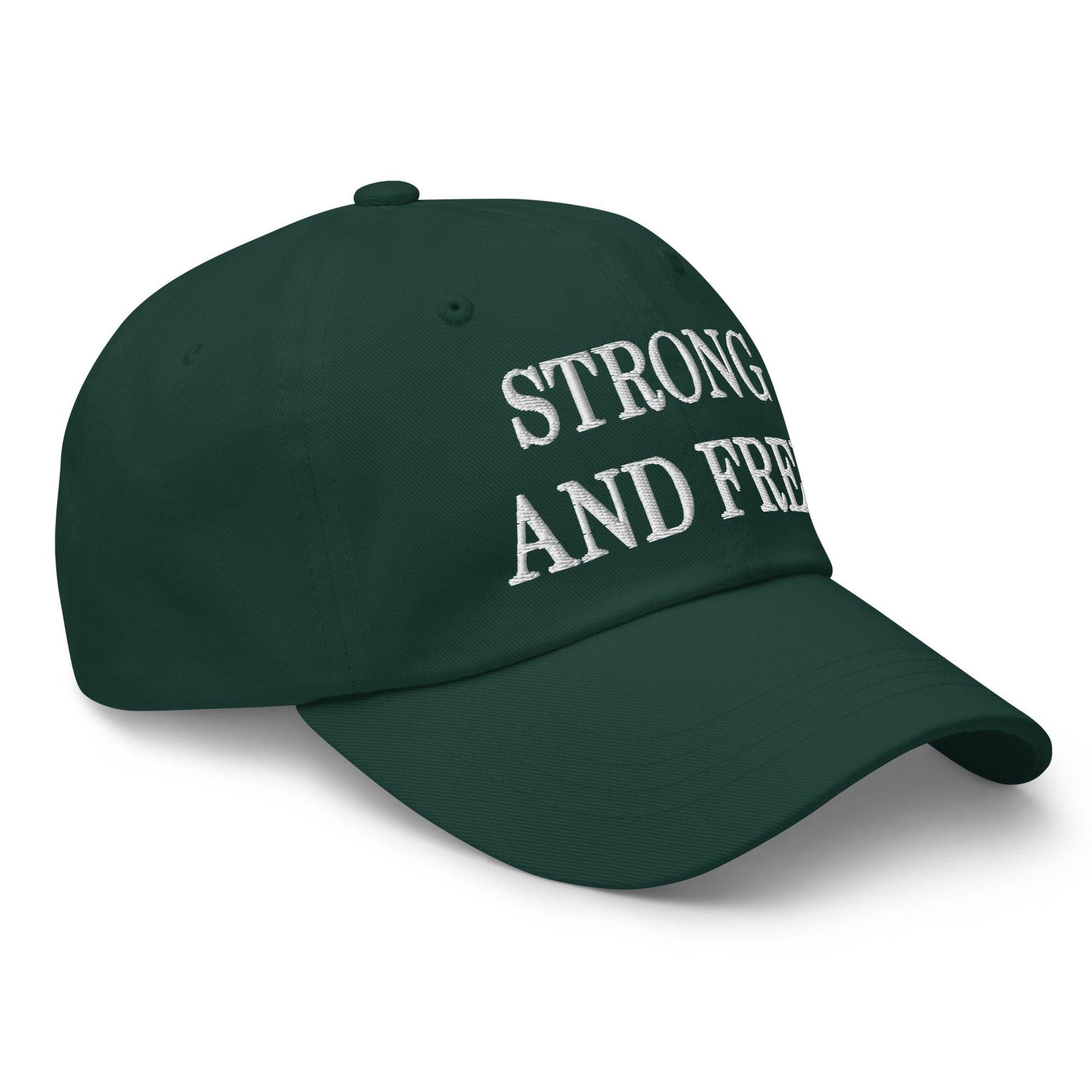Strong and Free Embroidered Dad Hat Canada Capital Crowns Dad Hats