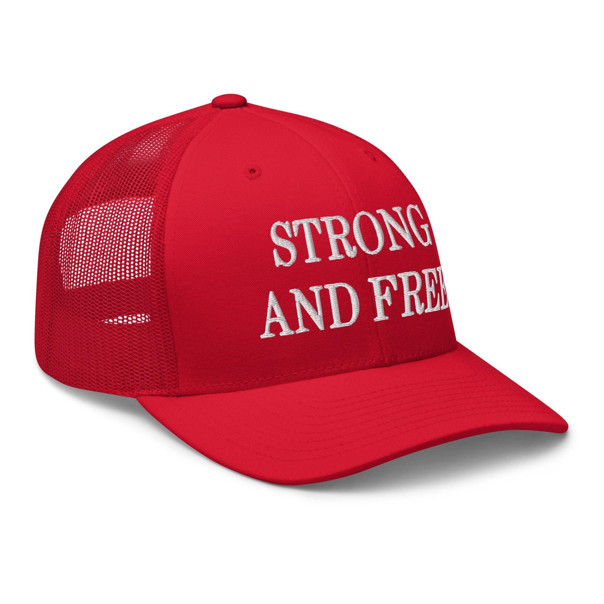 Strong and Free Embroidered Mesh Trucker Hat Canada Capital Crowns Trucker Hats