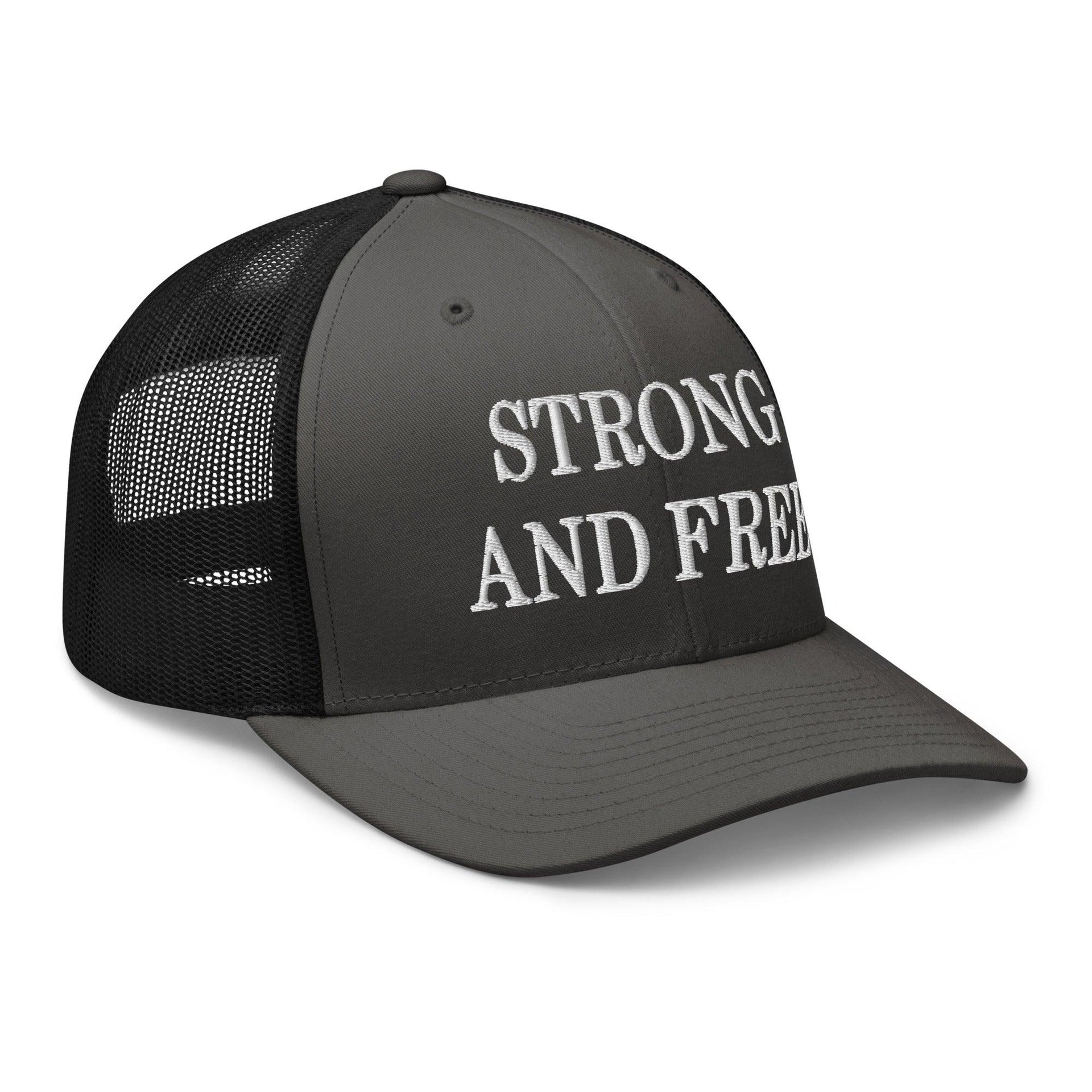 Strong and Free Embroidered Mesh Trucker Hat Canada Capital Crowns Trucker Hats