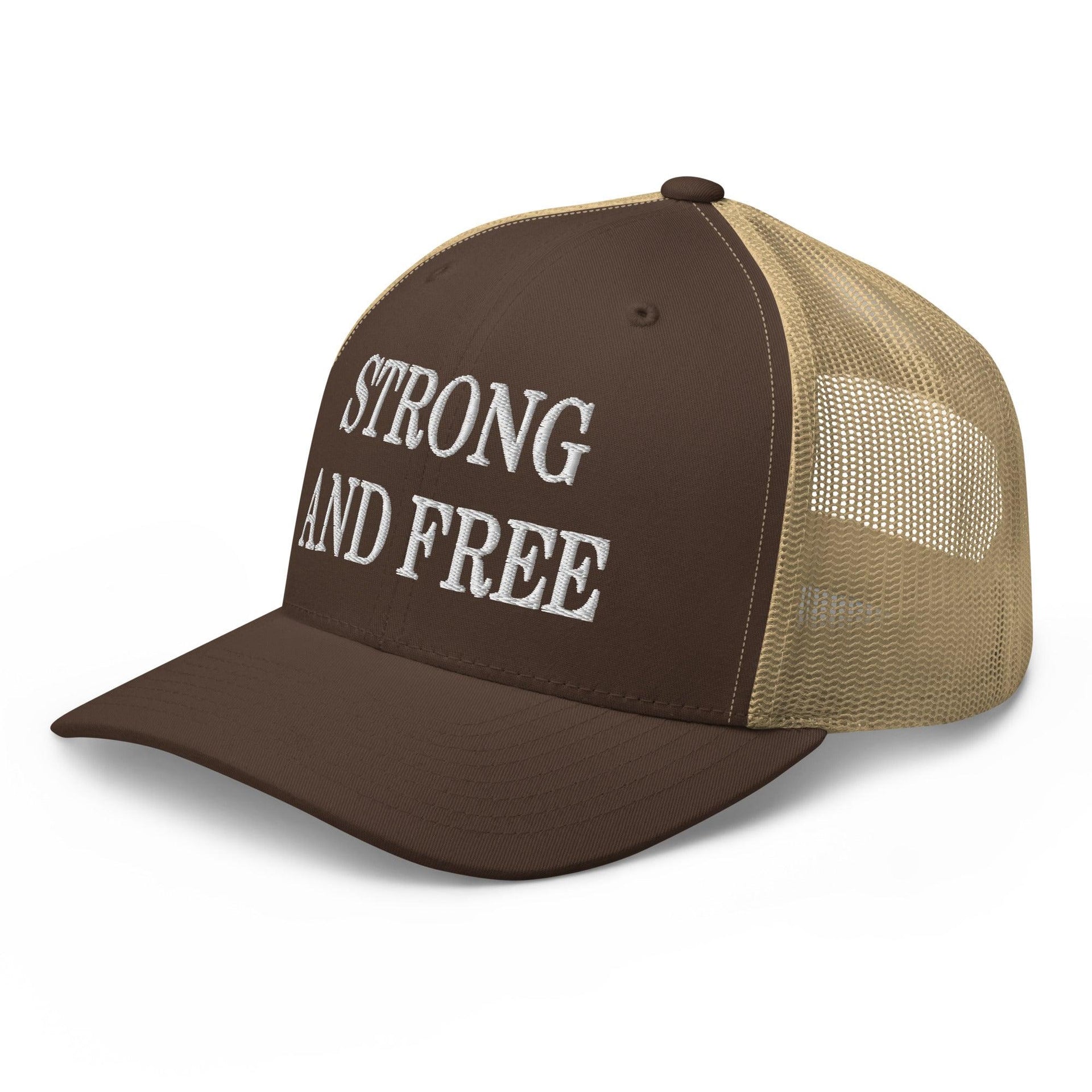 Strong and Free Embroidered Mesh Trucker Hat Canada Capital Crowns Trucker Hats