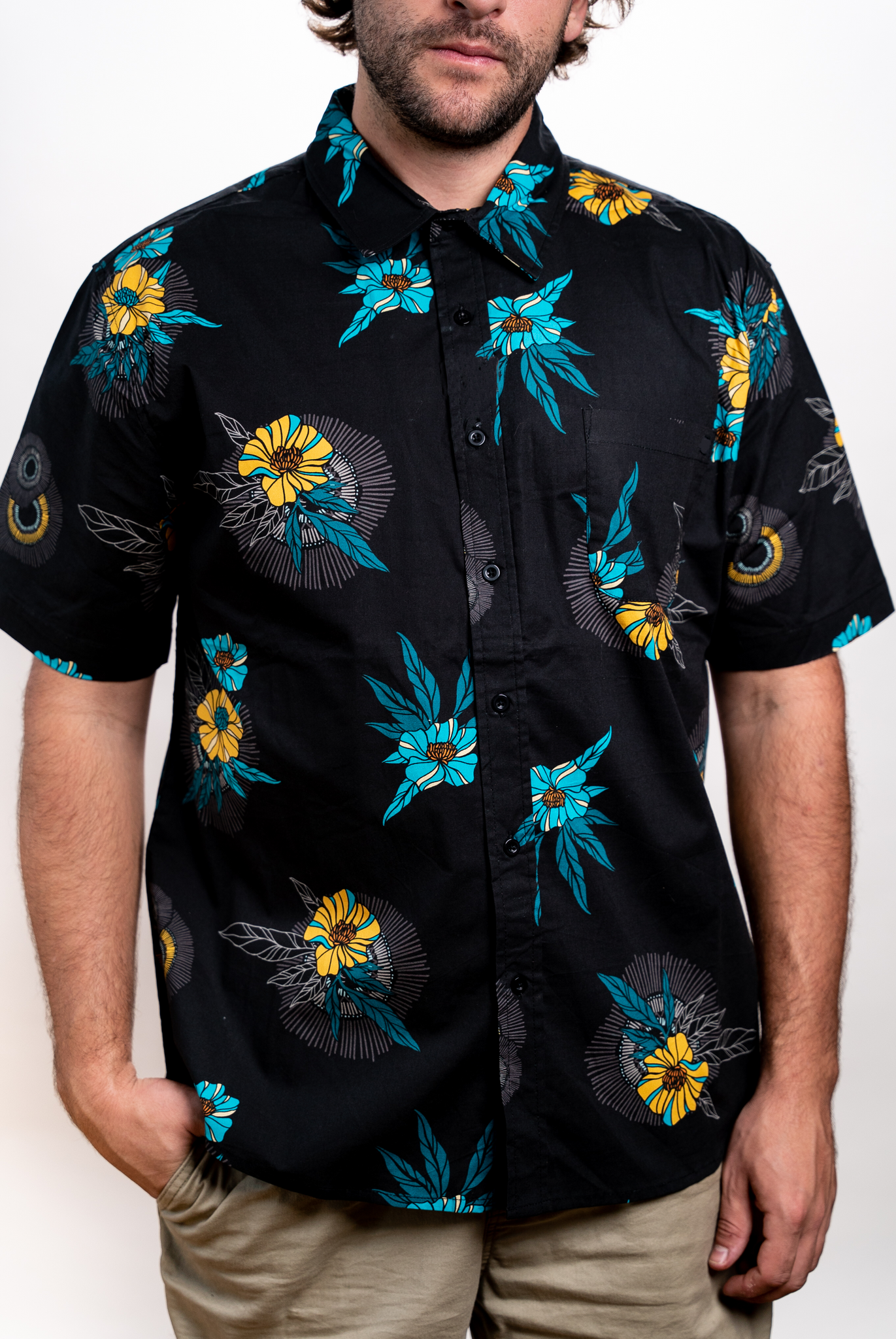 STSSW47 - Aloha Vibes SS Woven Black / S Shirts & Tops