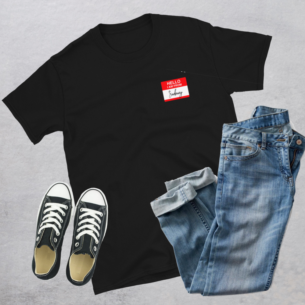 From Sudbury Tee Black Canadian City Apparel