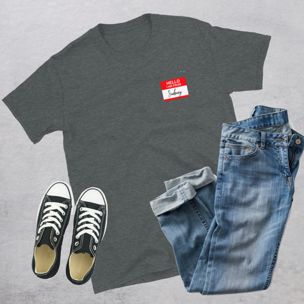 From Sudbury Tee Dark Heather Canadian City Apparel