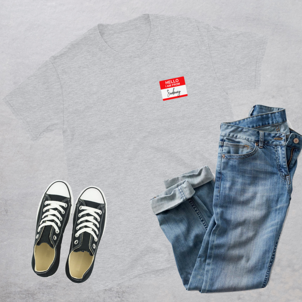 From Sudbury Tee Sport Grey Canadian City Apparel