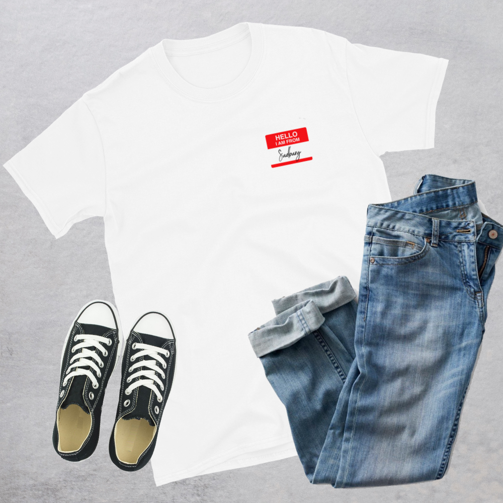 From Sudbury Tee White Canadian City Apparel