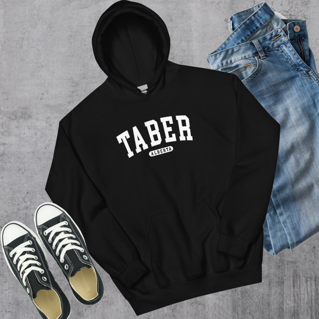 Taber College Hoodie Black Canadian City Apparel
