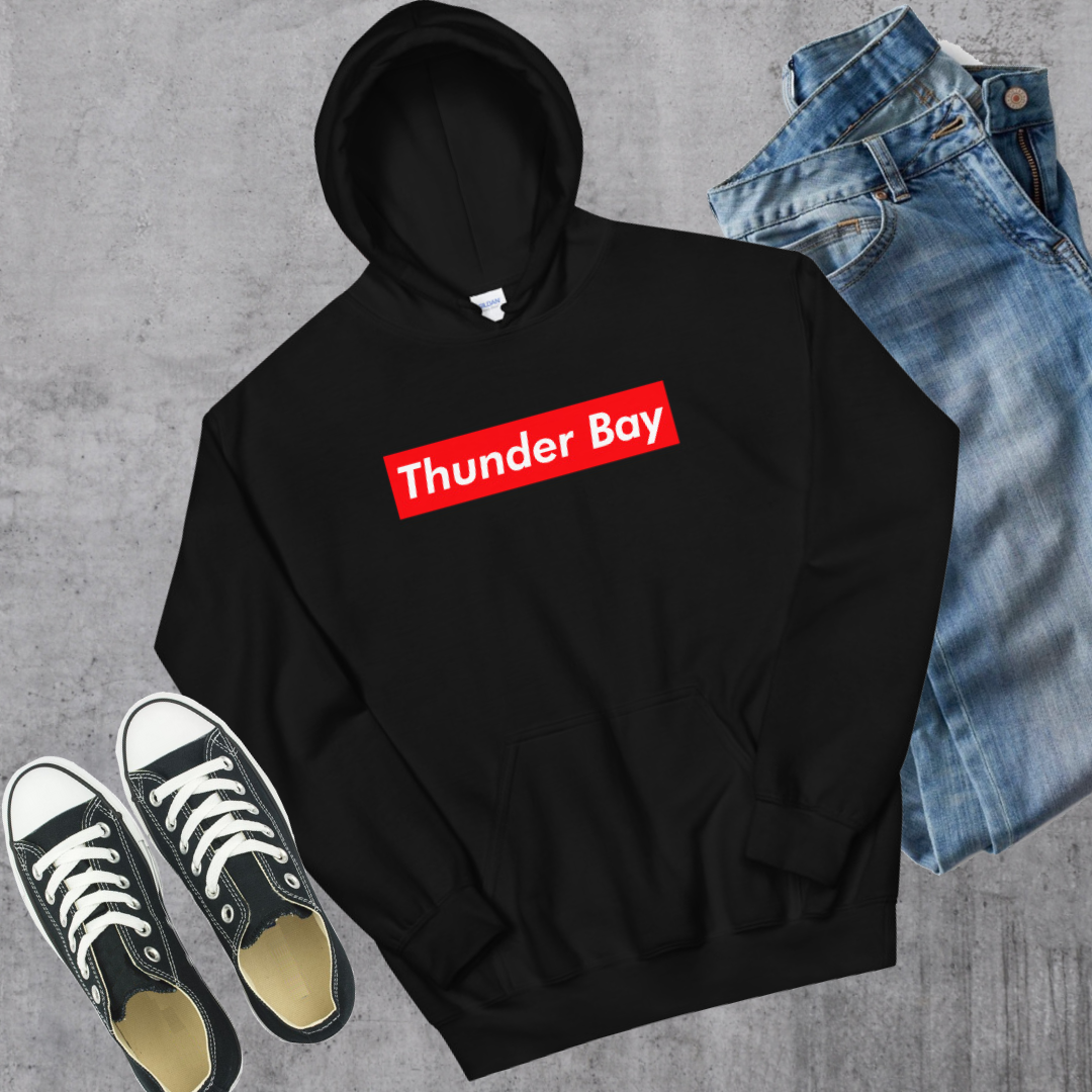 Thunder Bay Supreme'd Hoodie Black Canadian City Apparel