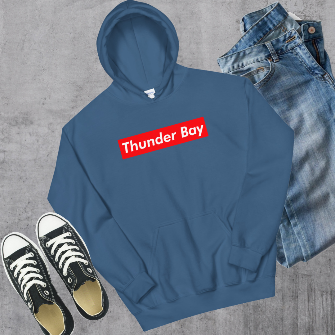 Thunder Bay Supreme'd Hoodie Indigo Blue Canadian City Apparel