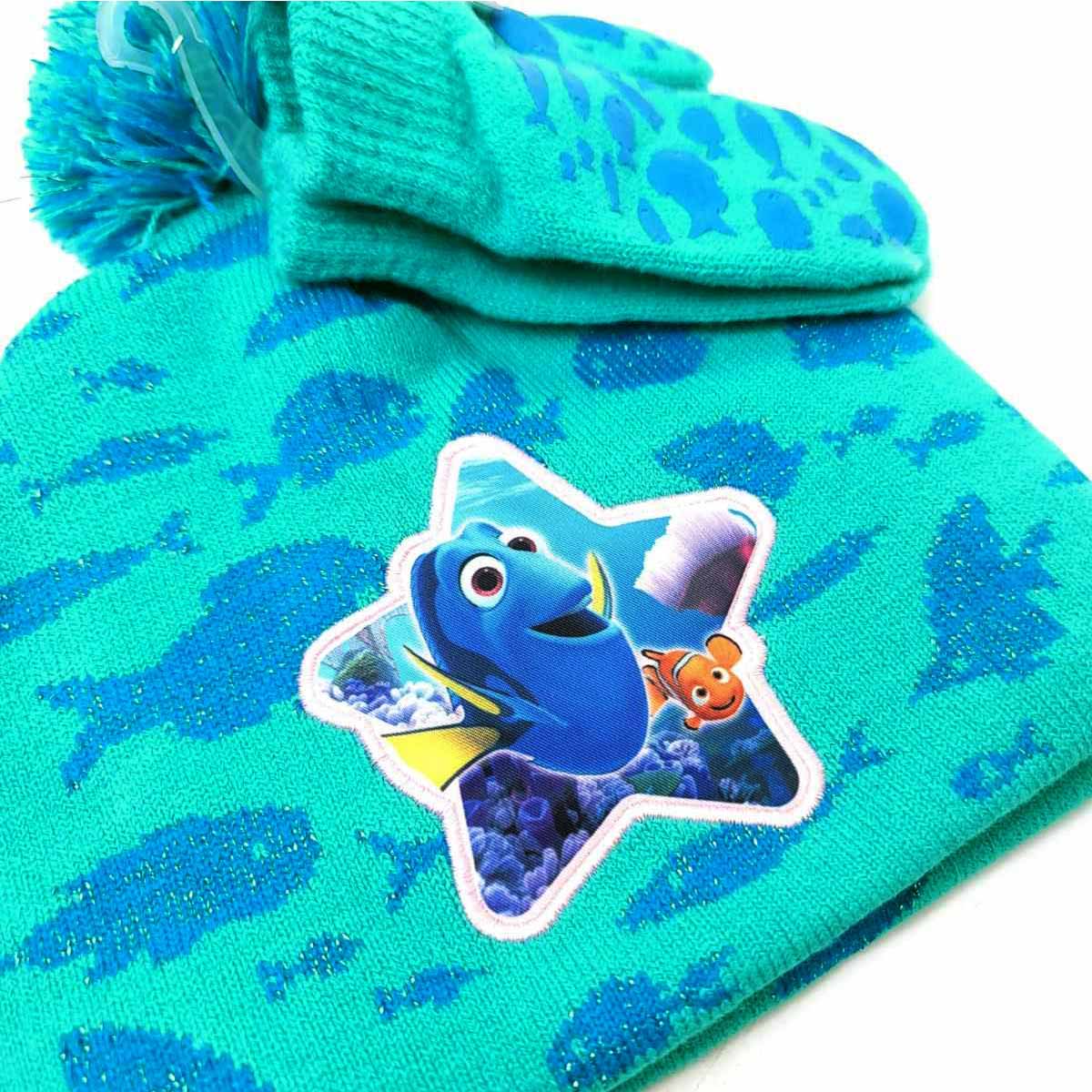 Toddler - Finding Dory, 2pcs set, Pom Winter hat & Mittens Youths