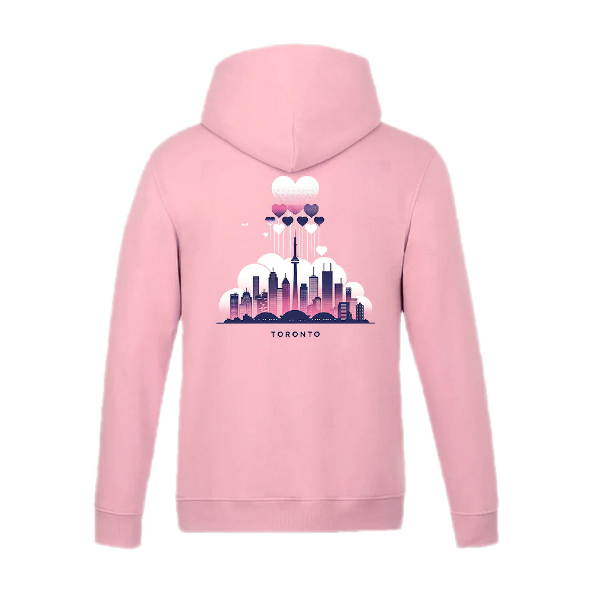 Toronto Sweetheart Skyline - Limited Edition Valentine's Pink Hoodie Casual Streetwear City Skyline Apparel Comfortable Fashion Fashionable Winter Wear Heart Balloon Design Limited Edition Pink Hoodie Love Themed Clothing Pink Cotton Hoodie Pink Toronto Hoodie Romantic Apparel Sweetheart Collection Toronto Apparel Toronto Apparel 2021 Urban Style Hoodie Valentine's Hoodie valentines