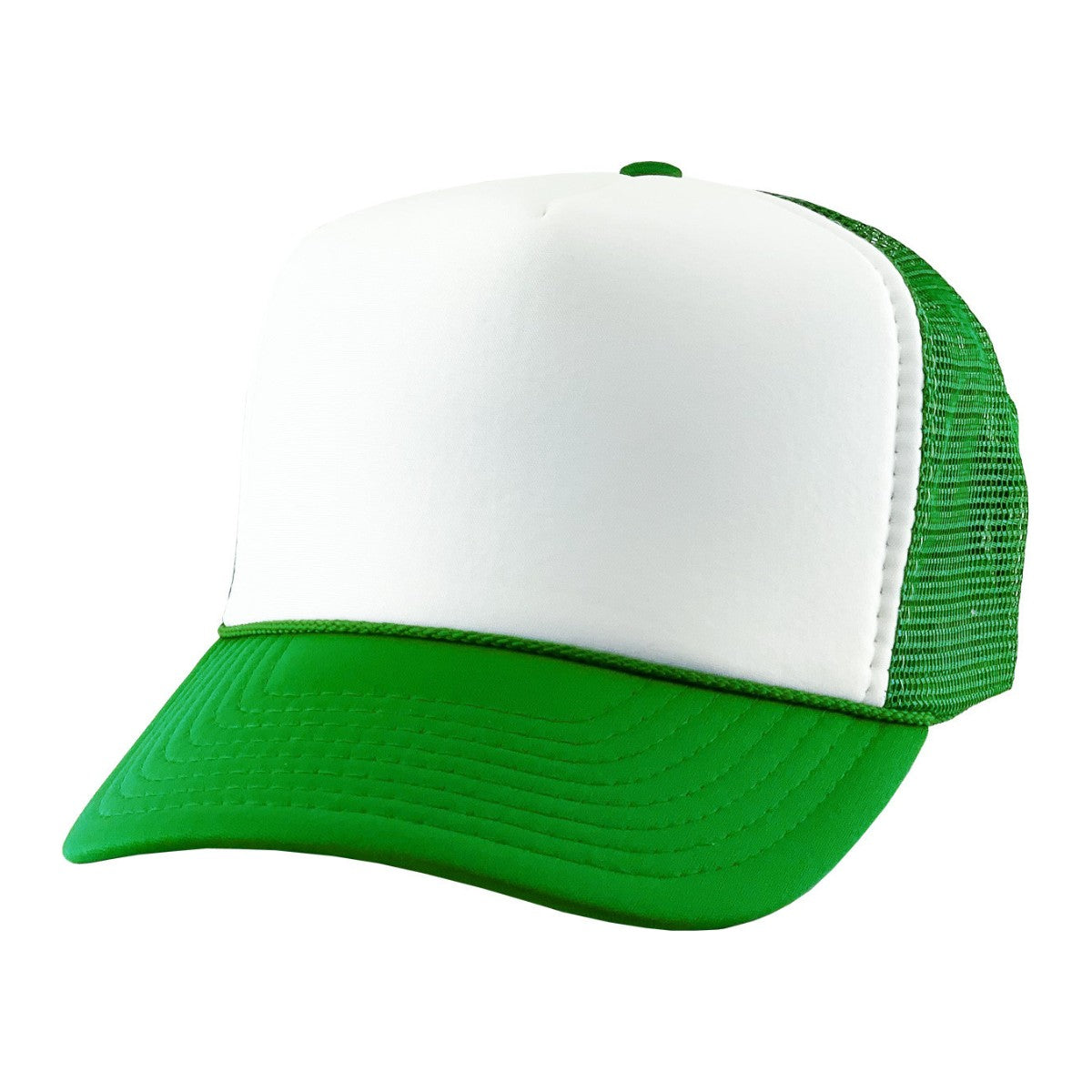 Trucker Cap - NS, 2 Tone Colours, One Size Kelly Green & White OSFA Trucker Cap