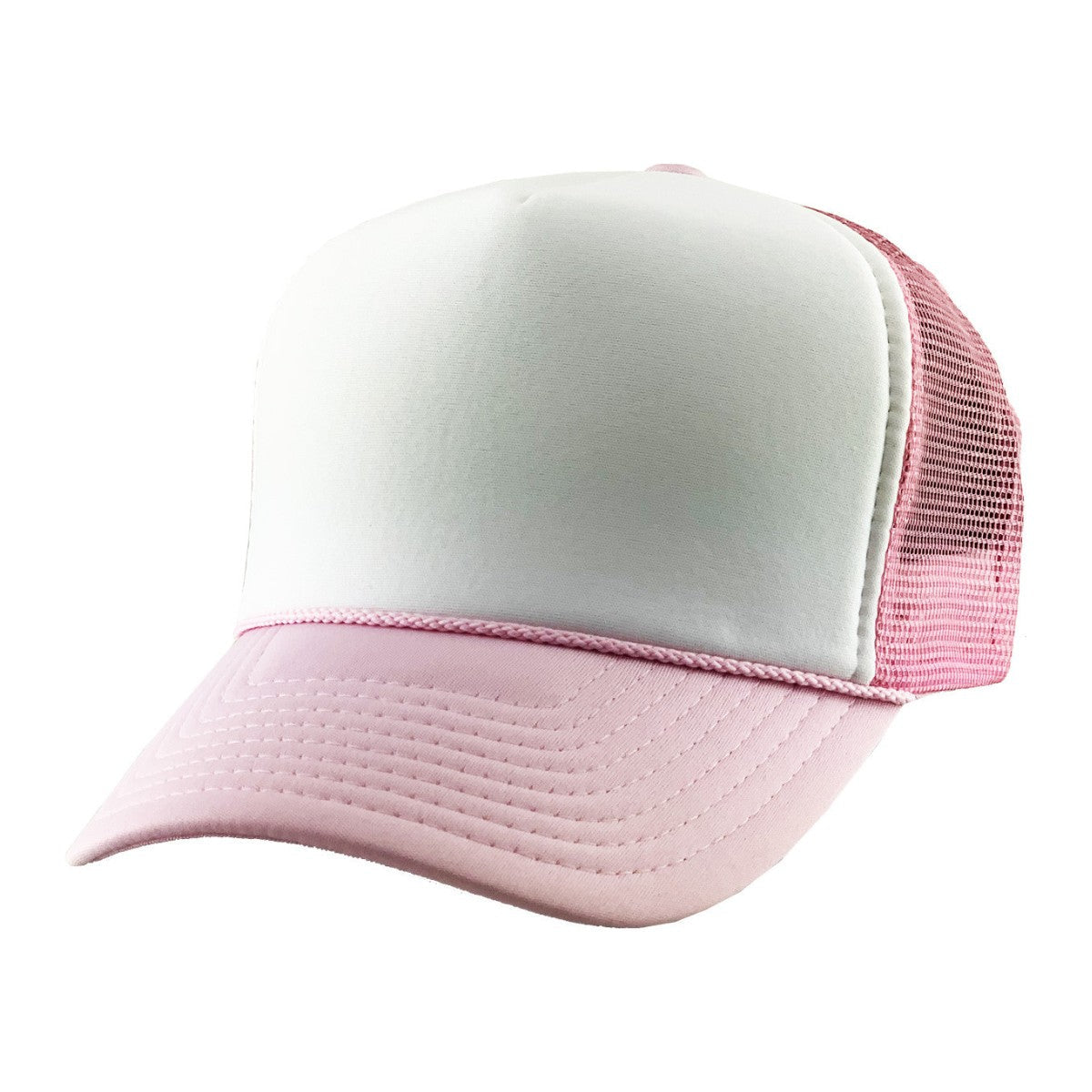 Trucker Cap - NS, 2 Tone Colours, One Size Pink & White OSFA Trucker Cap