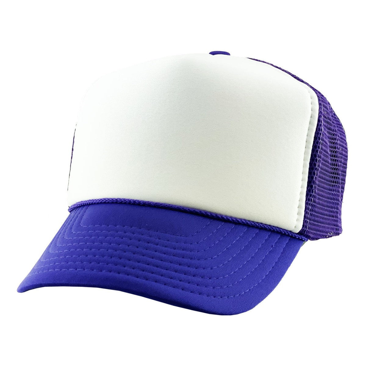 Trucker Cap - NS, 2 Tone Colours, One Size Purple & White OSFA Trucker Cap