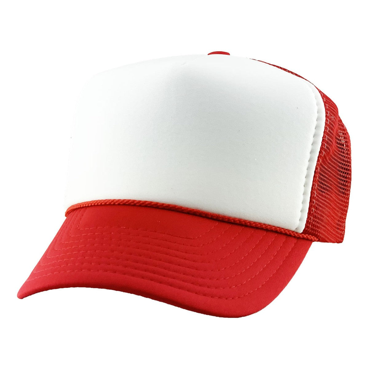 Trucker Cap - NS, 2 Tone Colours, One Size Red & White OSFA Trucker Cap