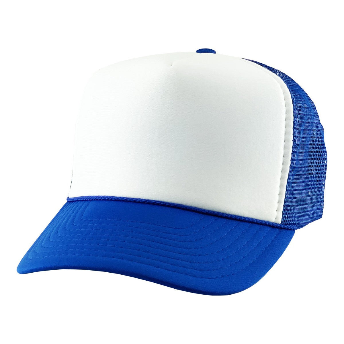 Trucker Cap - NS, 2 Tone Colours, One Size Royal & White OSFA Trucker Cap