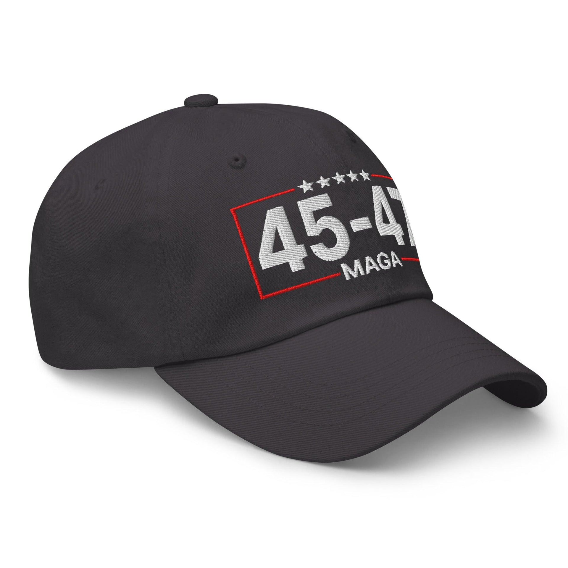 Trump 45-47 MAGA Embroidered Dad Hat Capital Crowns Conservative Dad Hats LADs