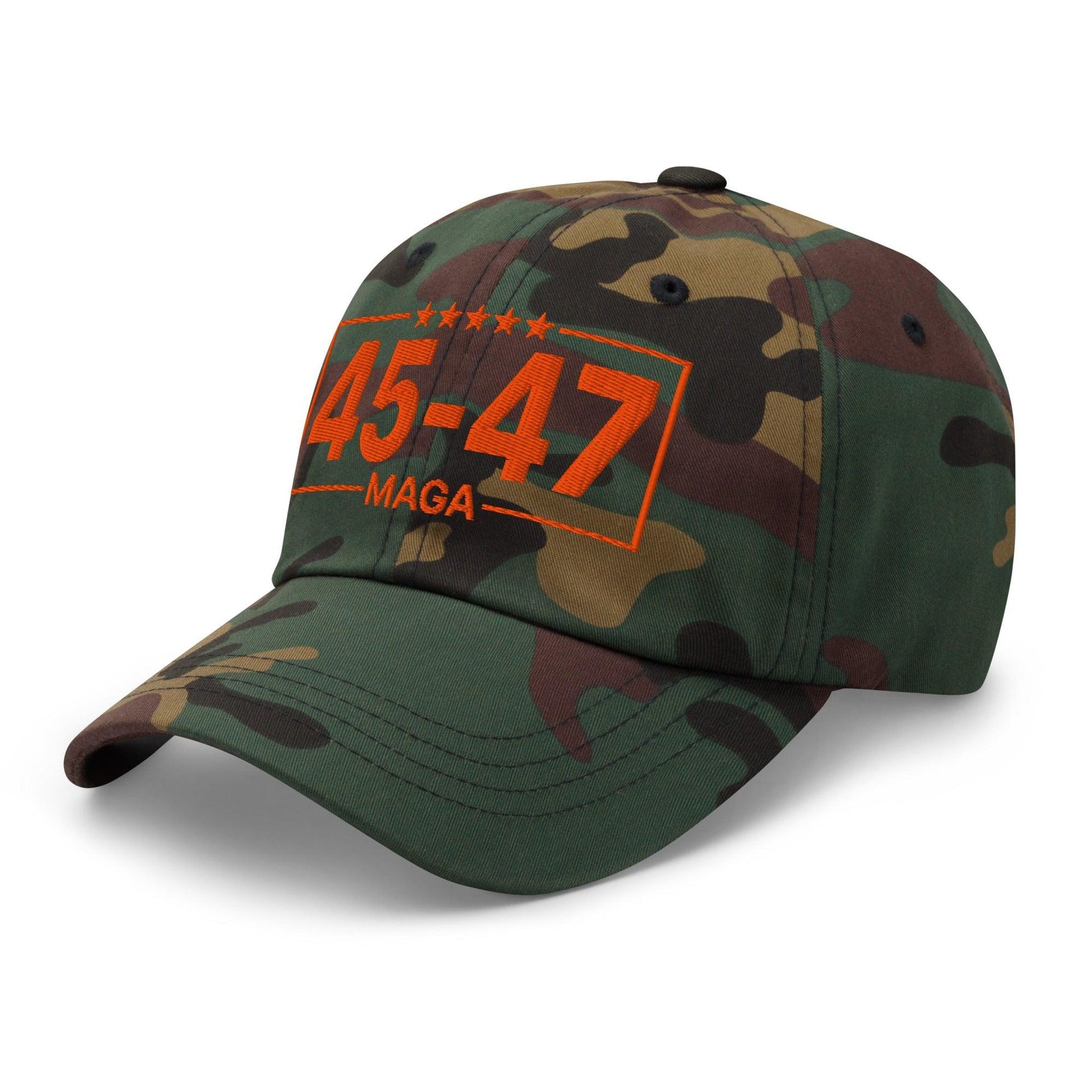 Trump 45-47 MAGA Embroidered Dad Hat Capital Crowns Conservative Dad Hats LADs