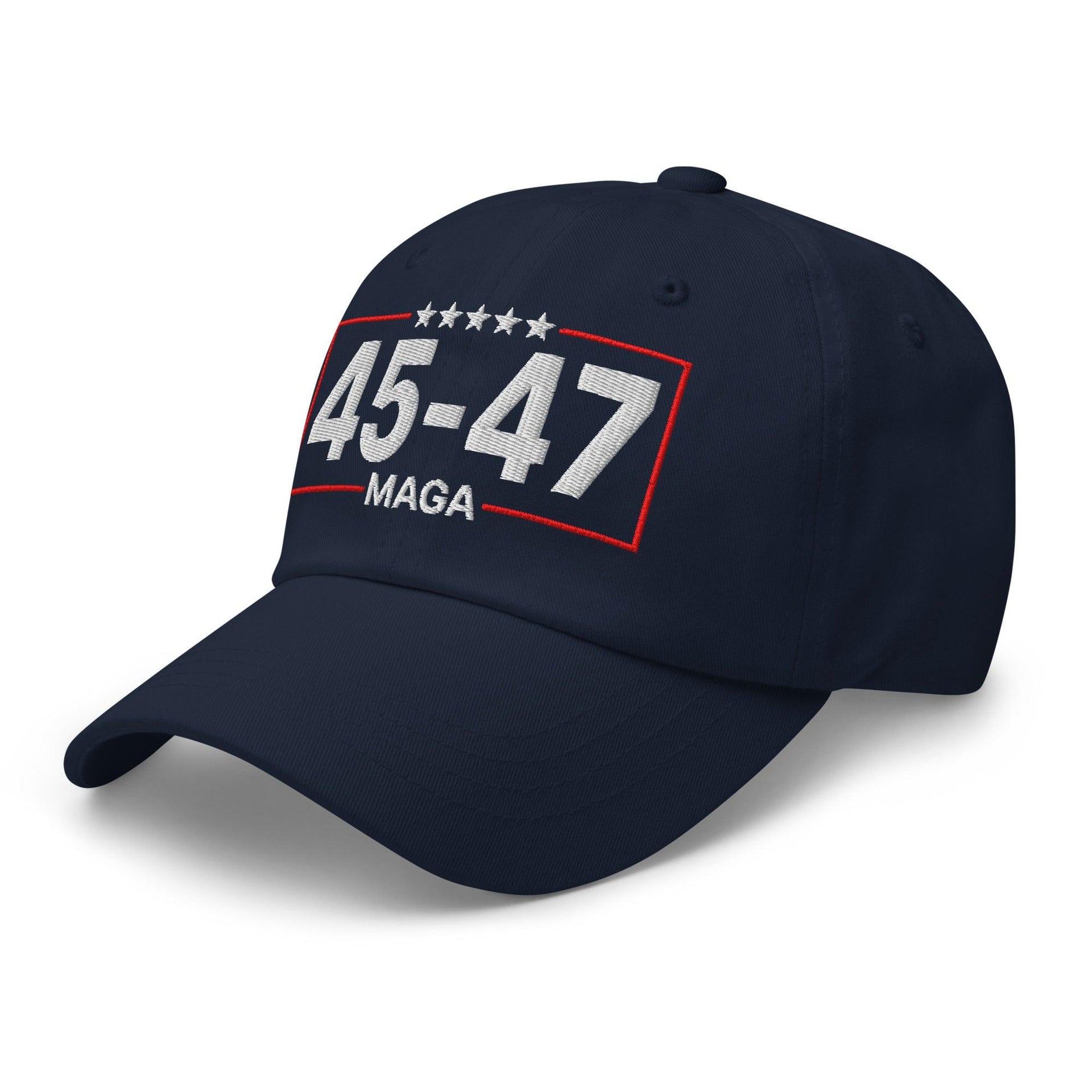 Trump 45-47 MAGA Embroidered Dad Hat Capital Crowns Conservative Dad Hats LADs
