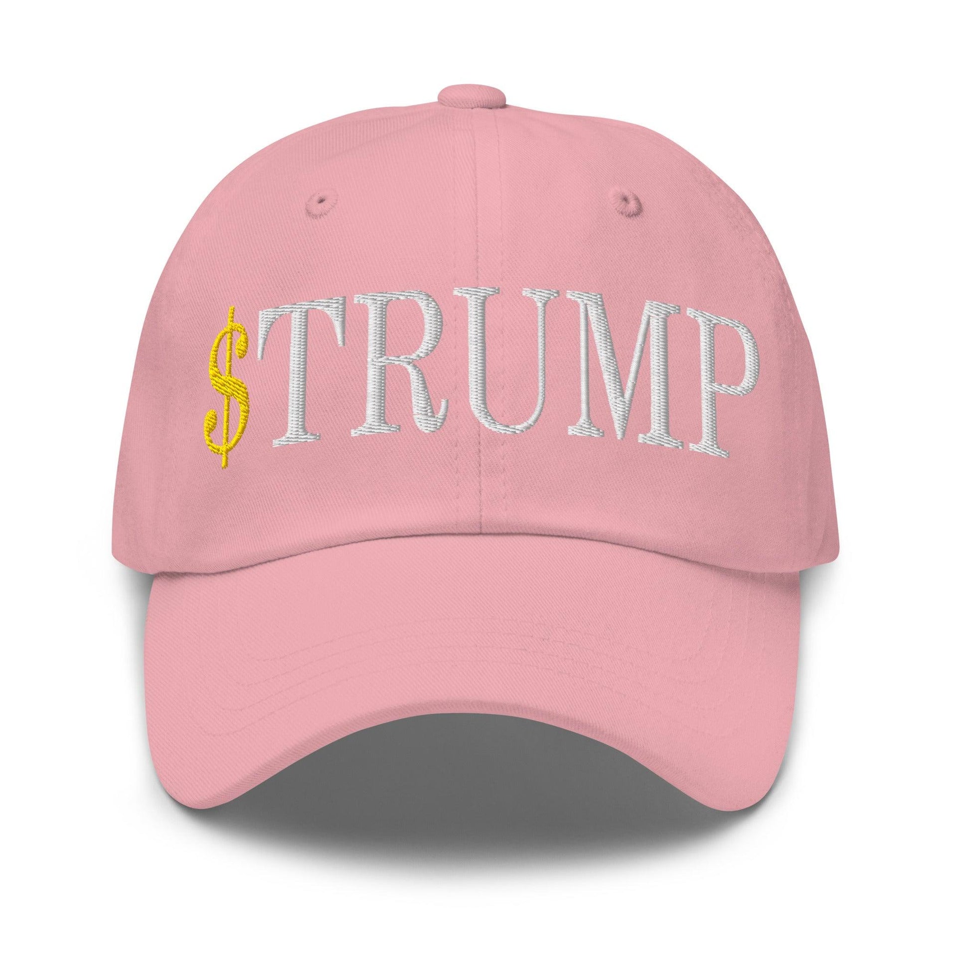 $Trump Official Trump Meme Coin Embroidered Unstructured Dad Hat Pink Capital Crowns Crypto Dad Hats LADs
