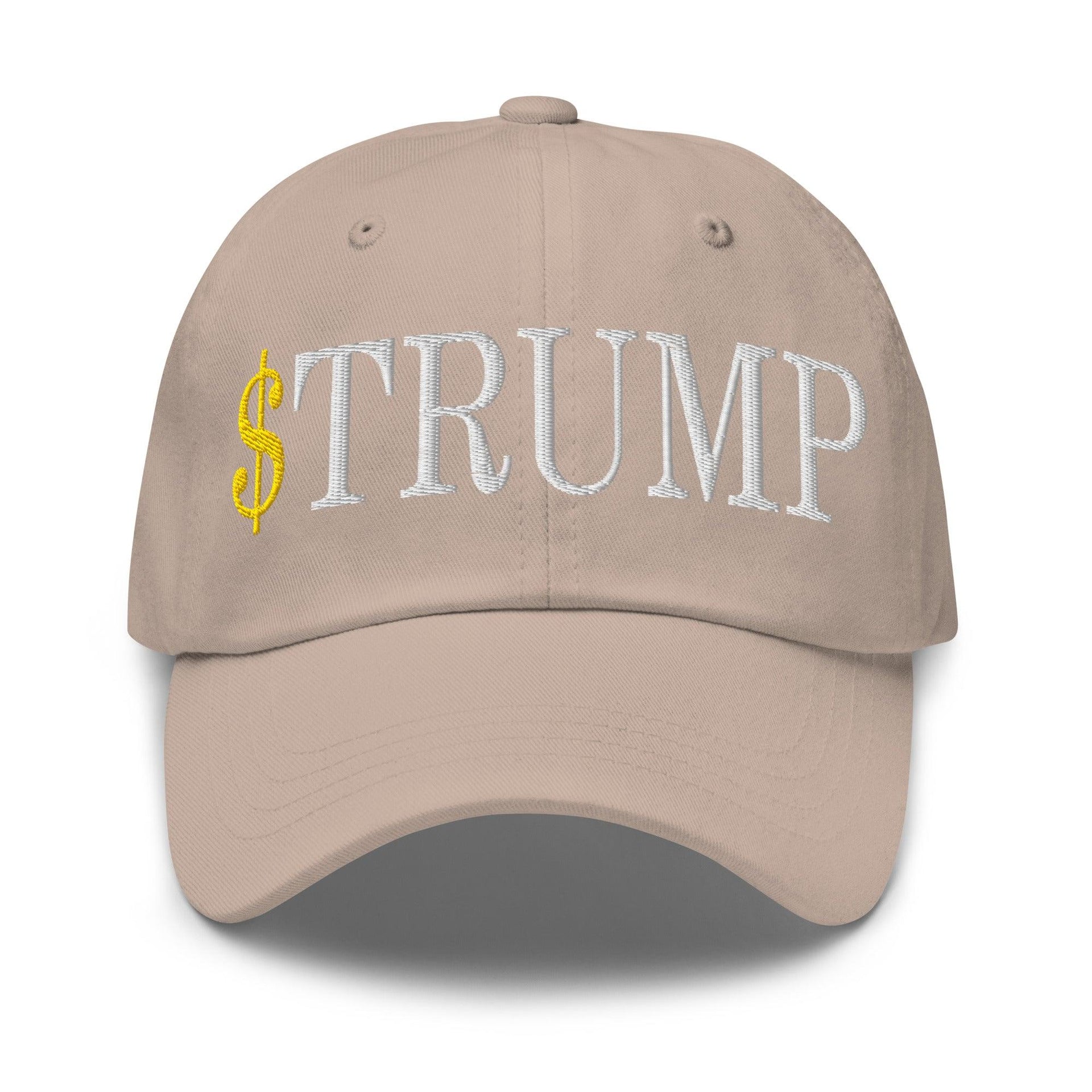 $Trump Official Trump Meme Coin Embroidered Unstructured Dad Hat Stone Capital Crowns Crypto Dad Hats LADs