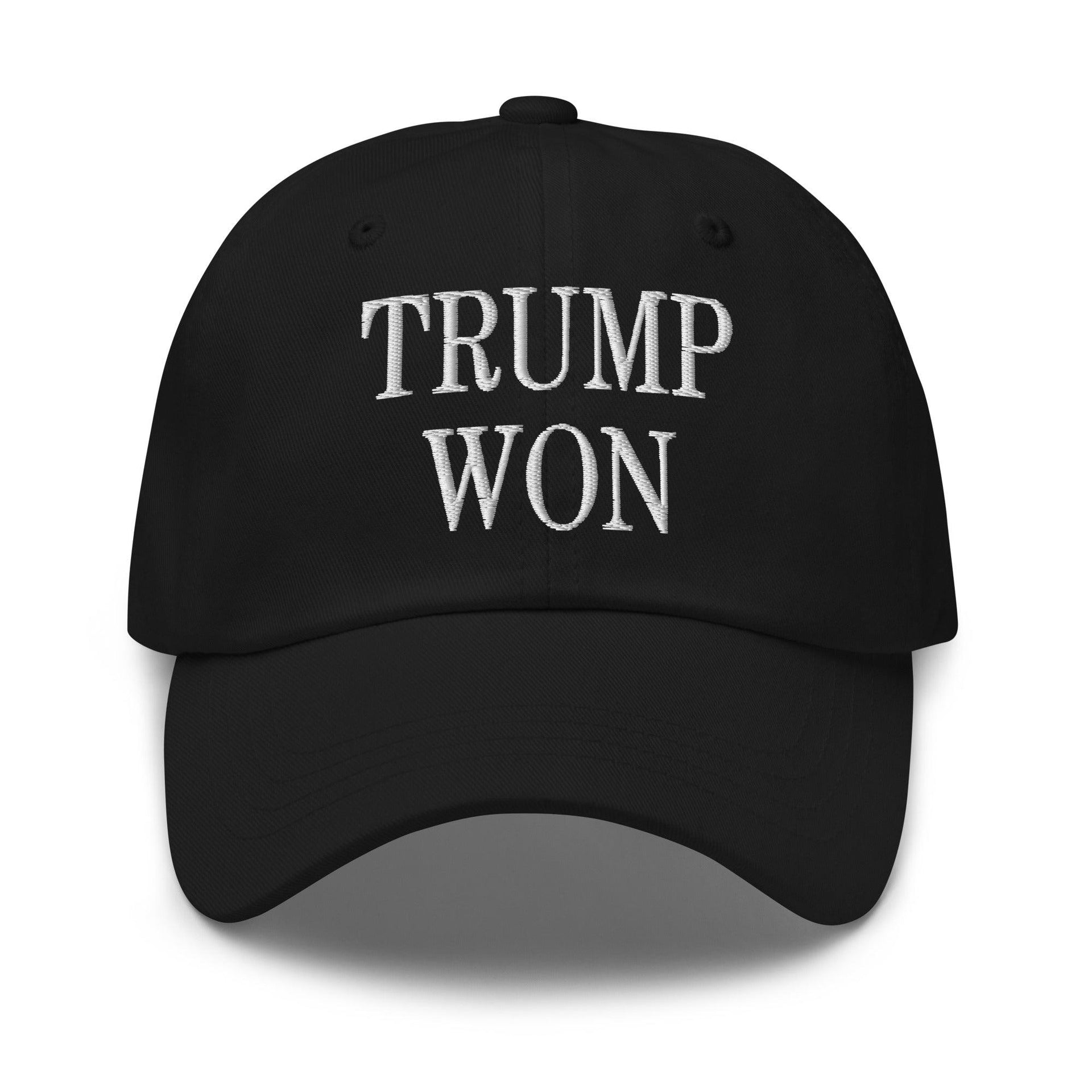Trump Won 2020 2024 Golf Dad Hat Black Capital Crowns Conservative Dad Hats LADs
