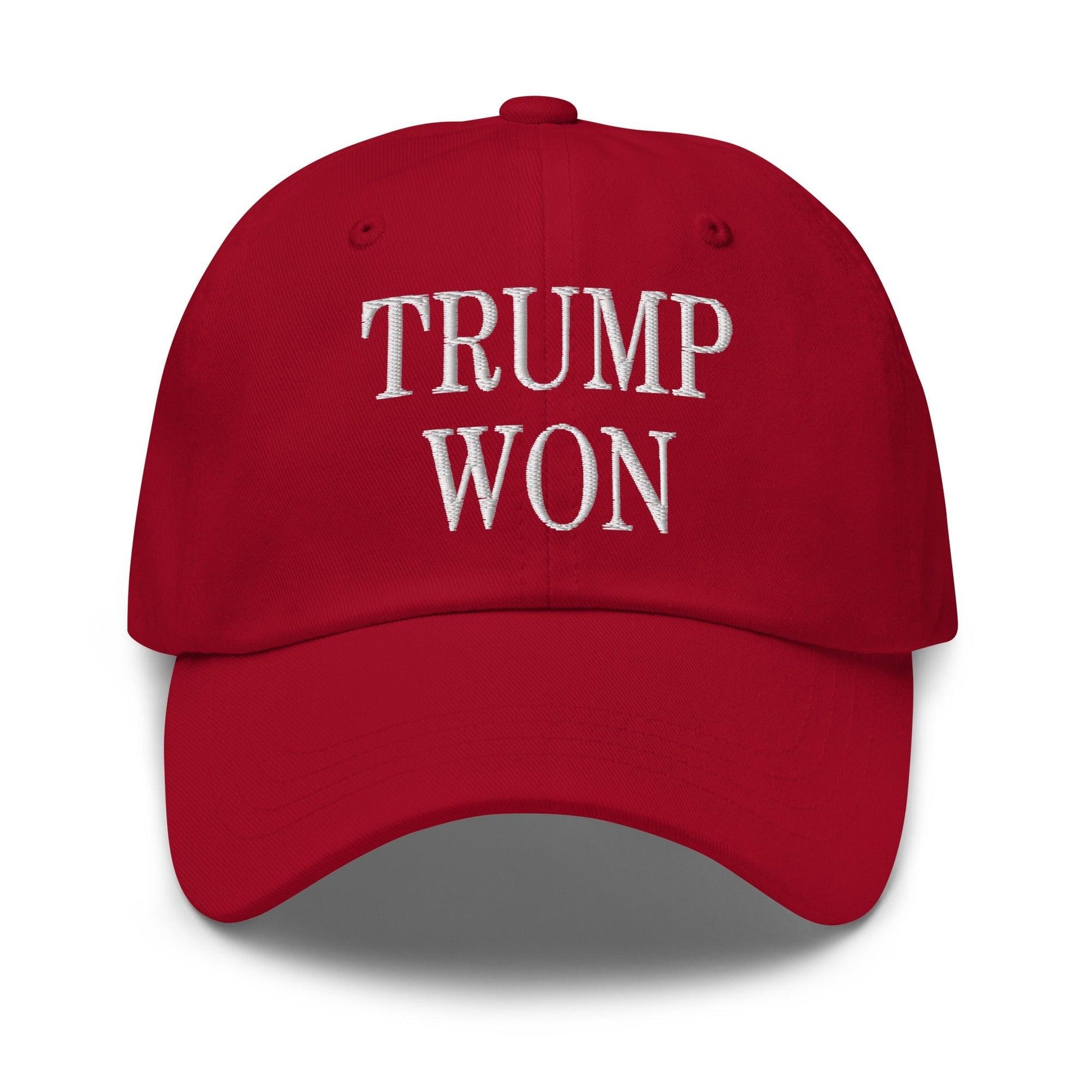 Trump Won 2020 2024 Golf Dad Hat Cranberry Capital Crowns Conservative Dad Hats LADs