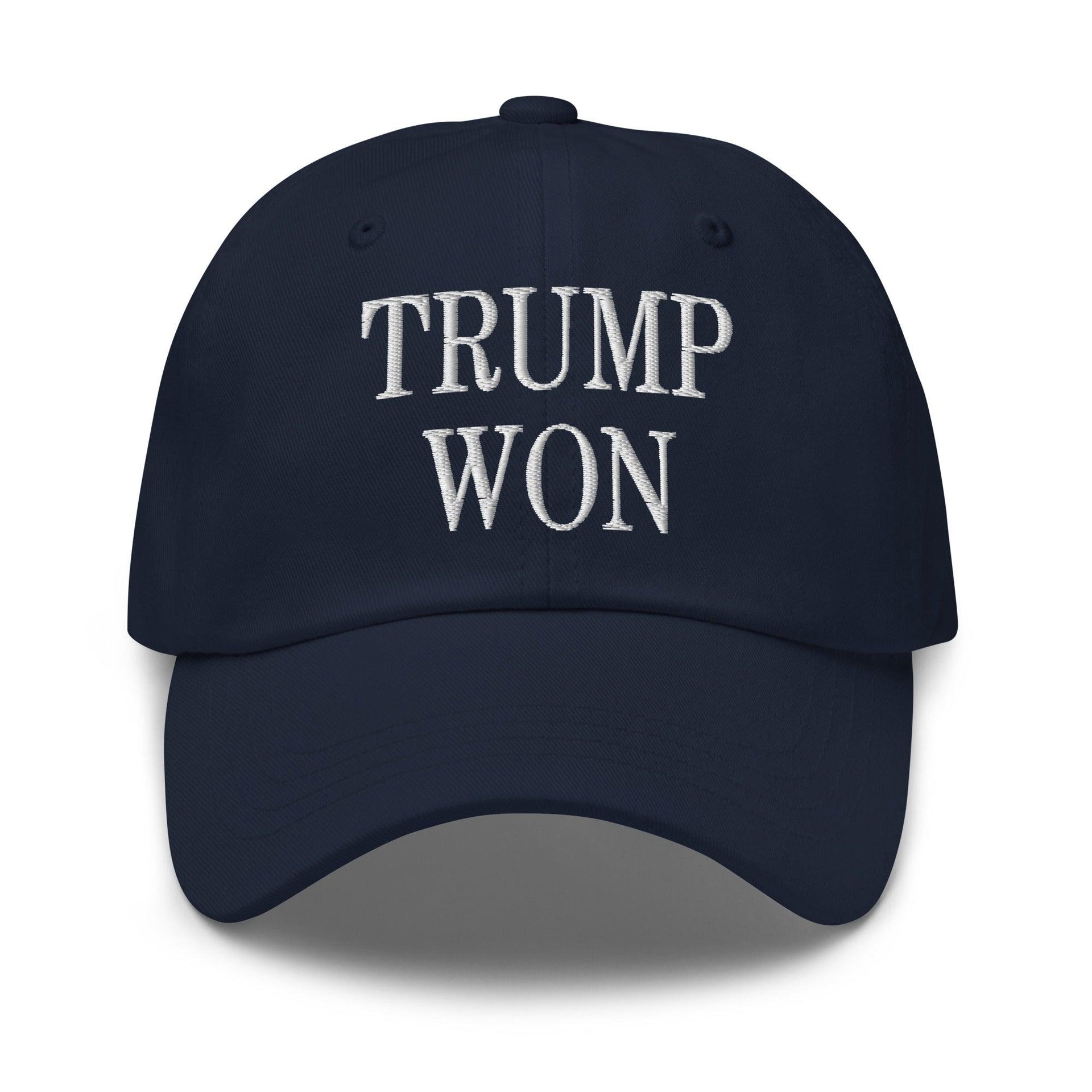 Trump Won 2020 2024 Golf Dad Hat Navy Capital Crowns Conservative Dad Hats LADs