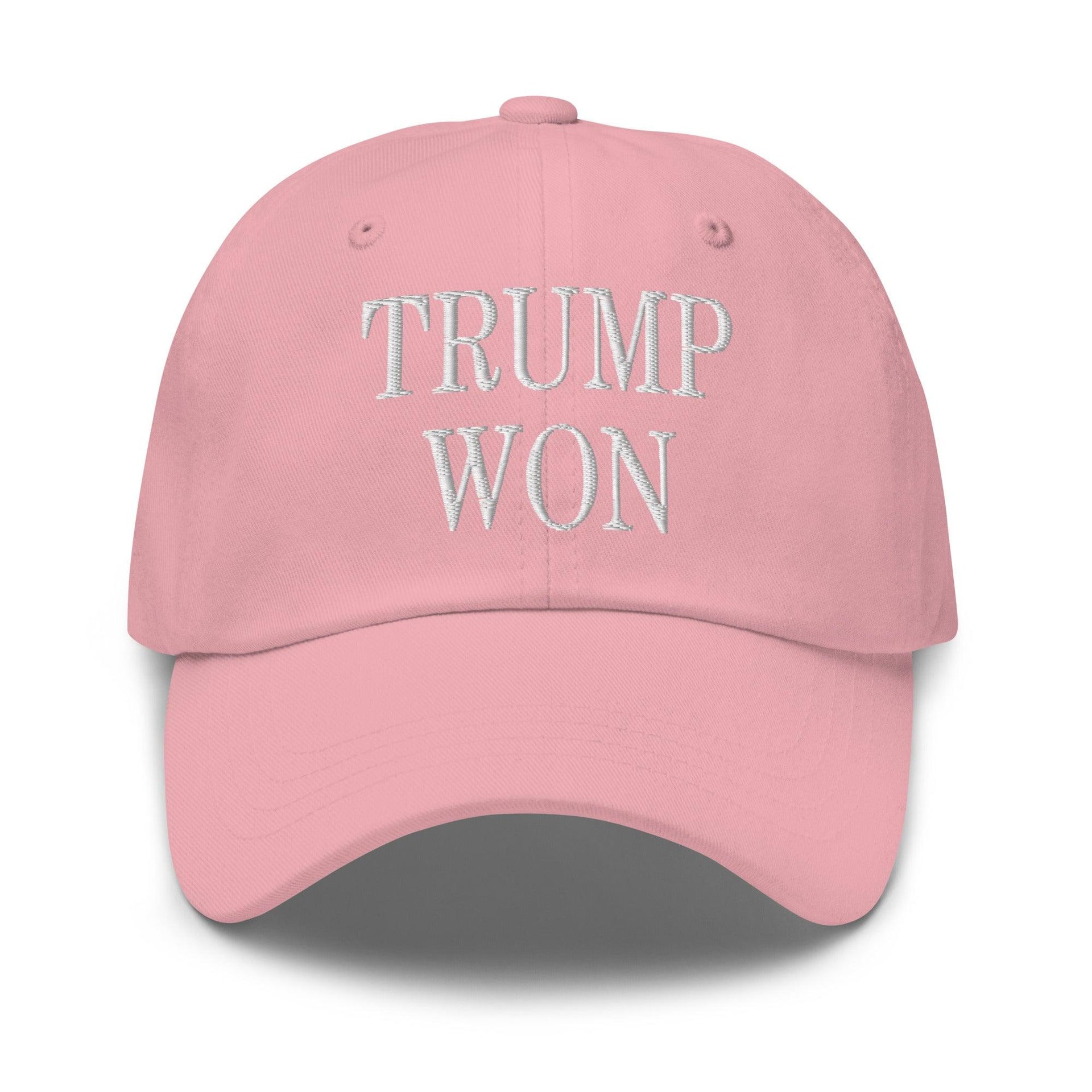 Trump Won 2020 2024 Golf Dad Hat Pink Capital Crowns Conservative Dad Hats LADs