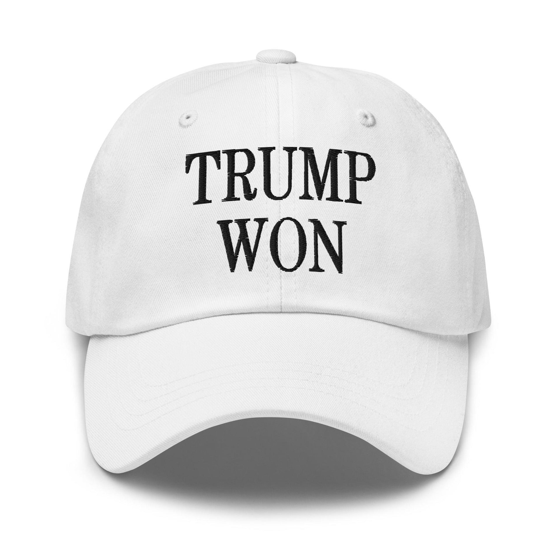 Trump Won 2020 2024 Golf Dad Hat White Capital Crowns Conservative Dad Hats LADs