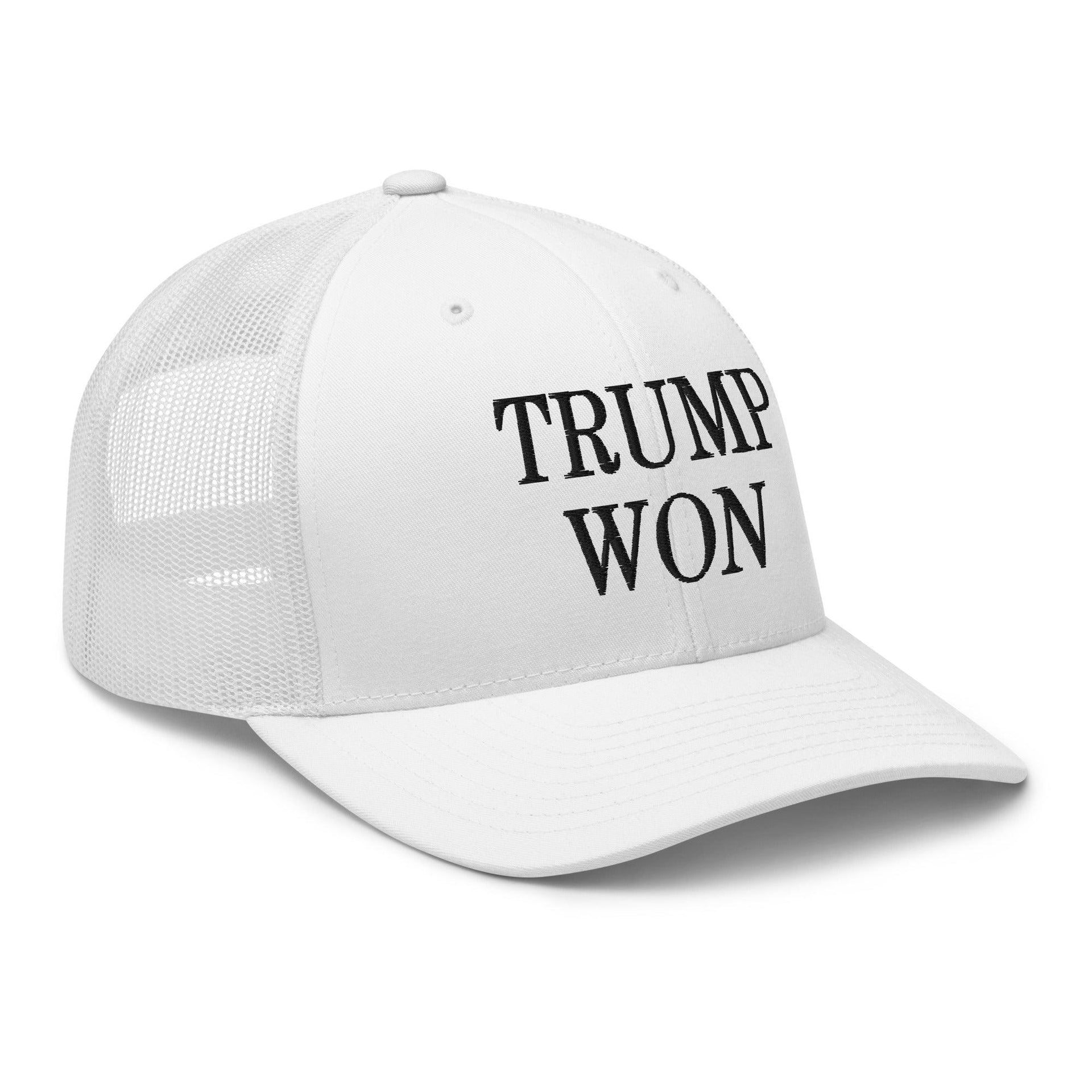 Trump Won 2020 2024 Retro Trucker Hat Capital Crowns Conservative LADs Trucker Hats