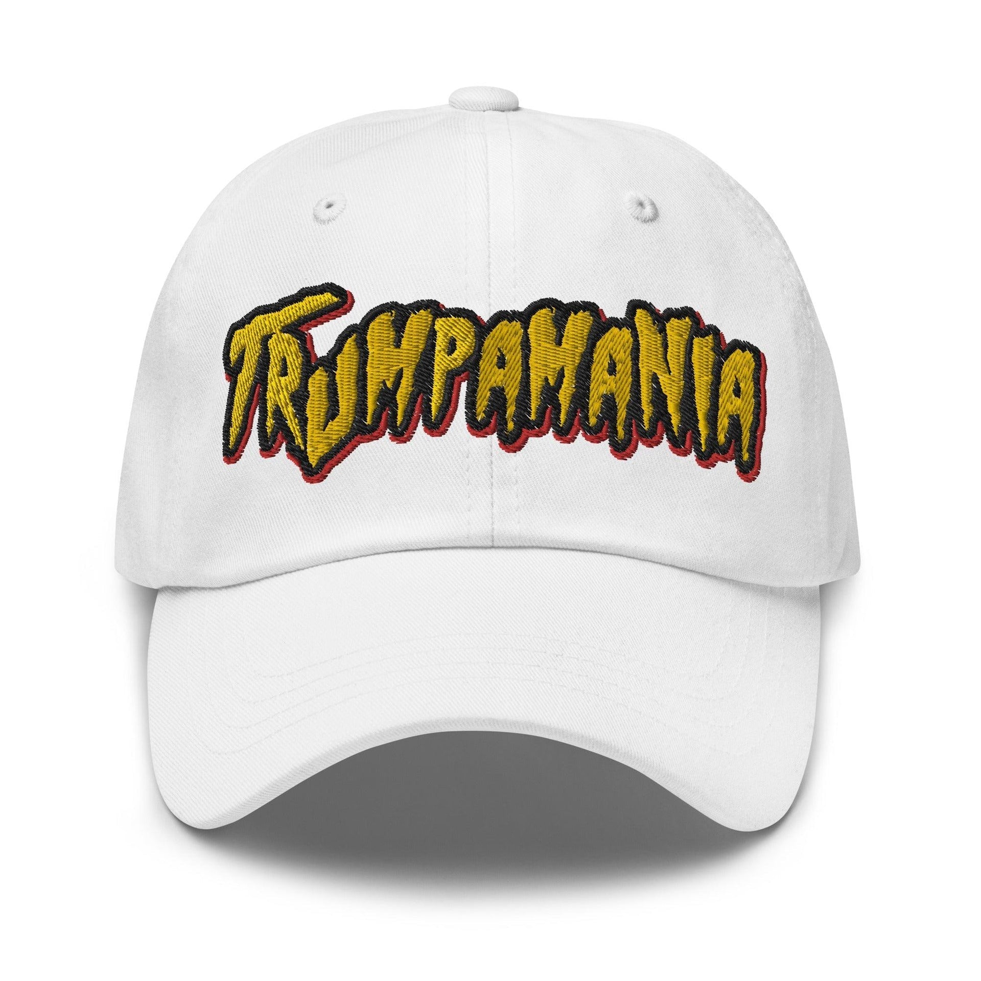 Trumpamania Donald Trump Dad Hat White Capital Crowns Conservative Dad Hats LADs