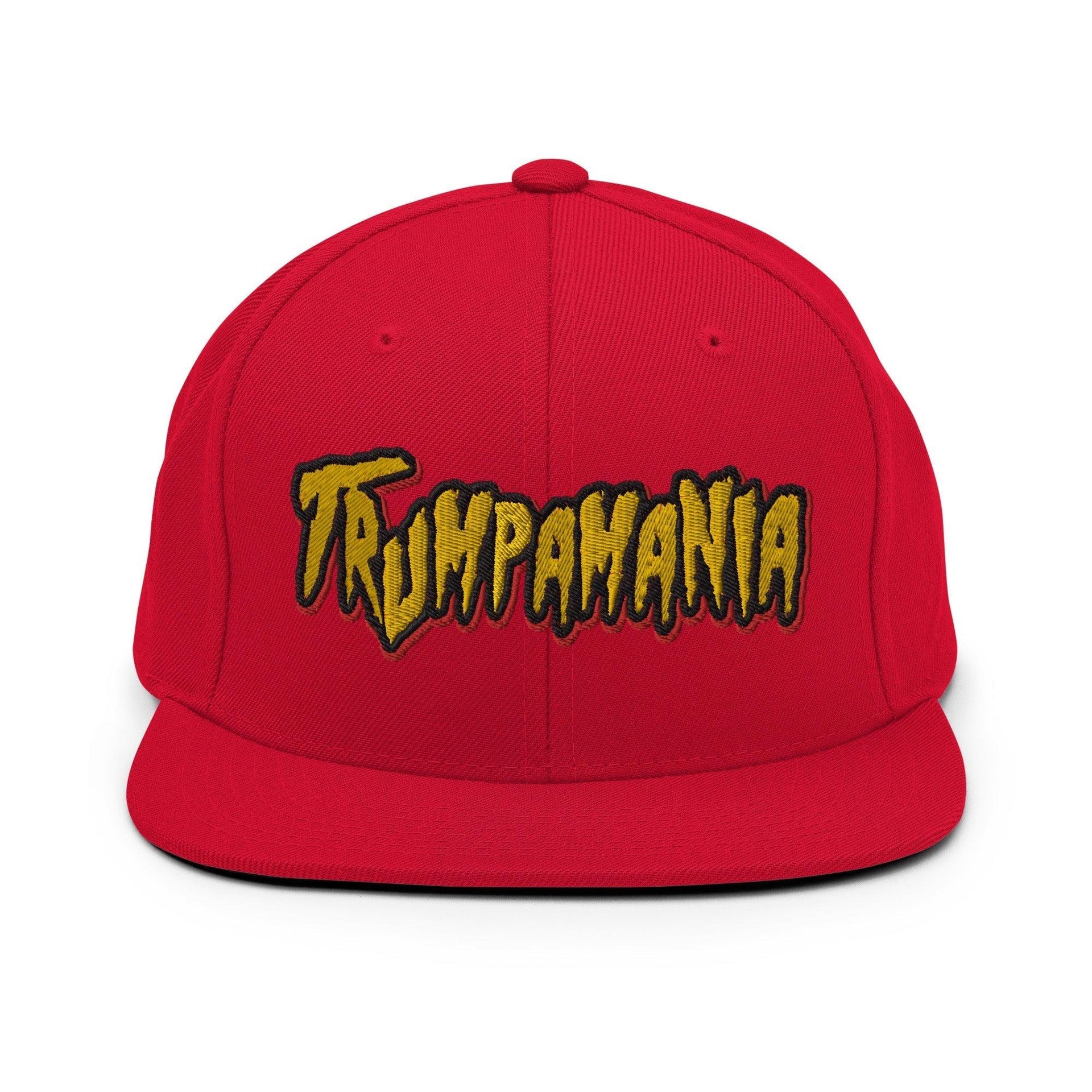 Trumpamania Donald Trump Flat Bill Brim Snapback Hat Red Capital Crowns Conservative LADs Snapback Hats