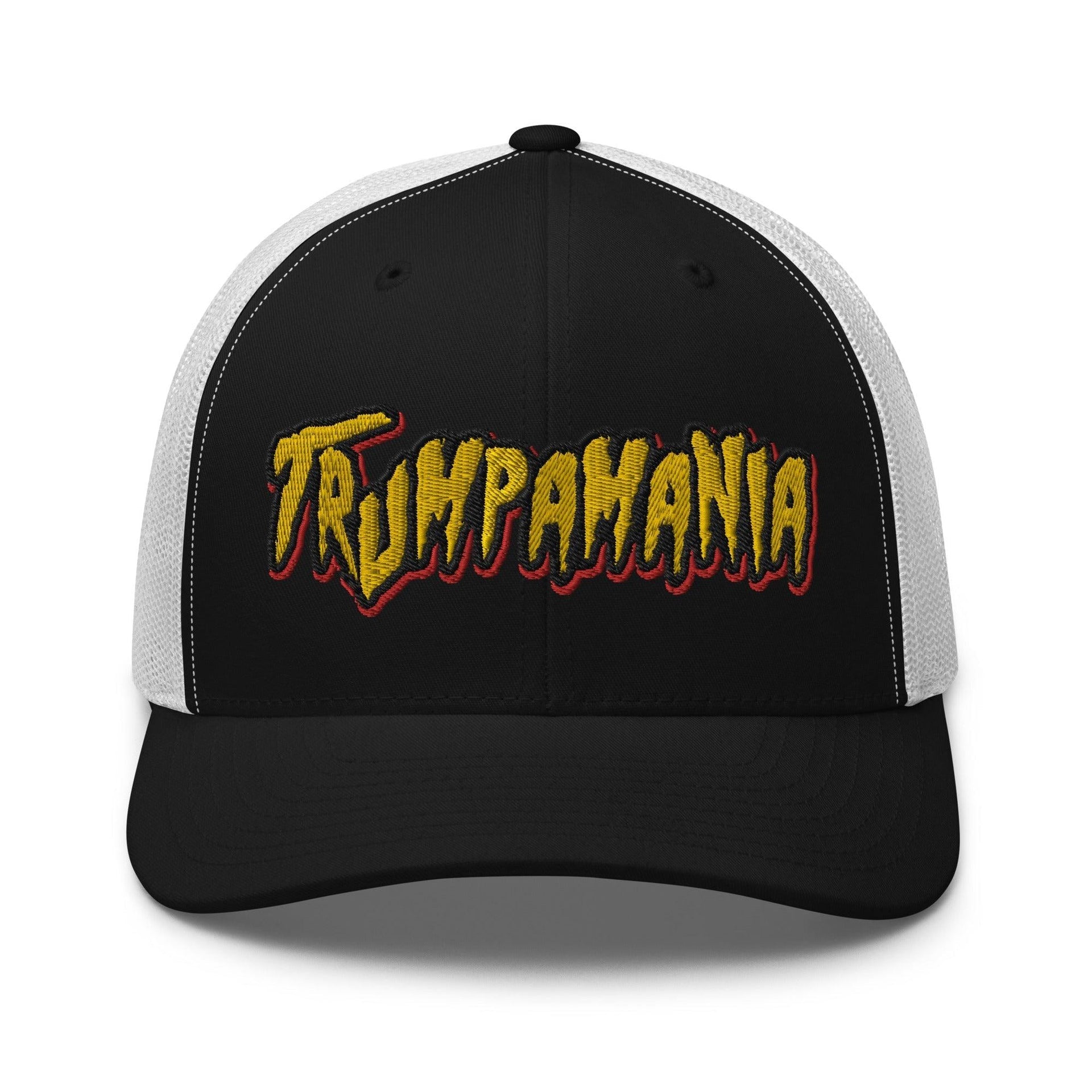 Trumpamania Donald Trump Retro Trucker Hat Black White Capital Crowns Conservative LADs Trucker Hats