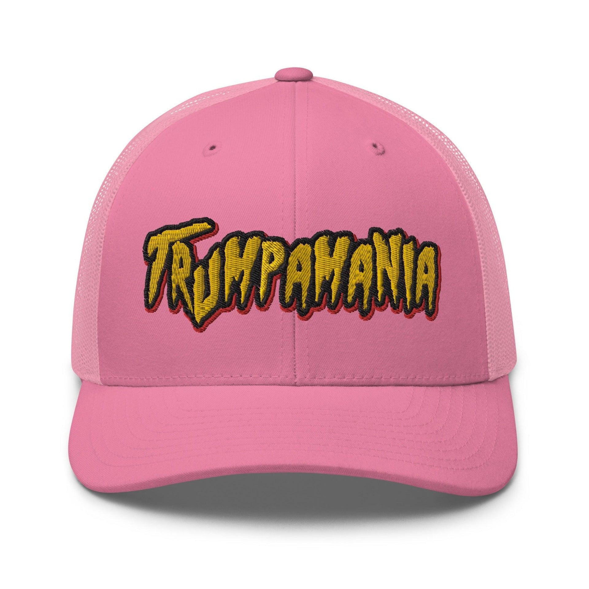 Trumpamania Donald Trump Retro Trucker Hat Pink Capital Crowns Conservative LADs Trucker Hats
