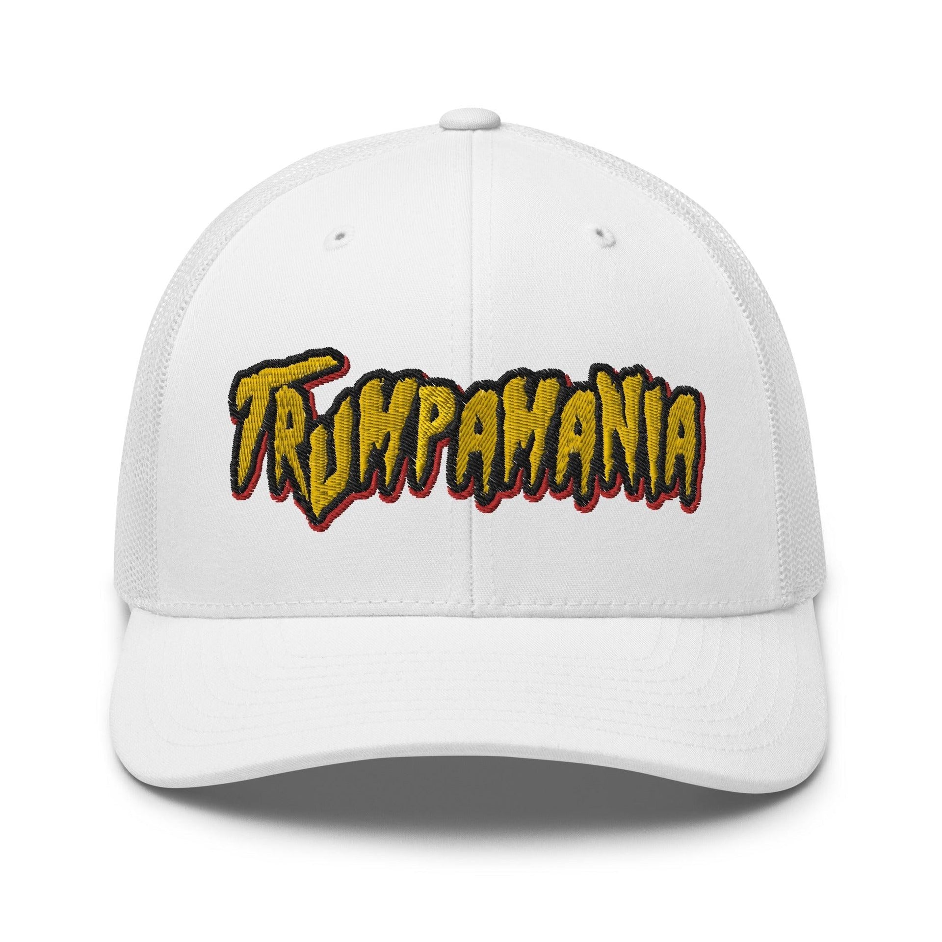 Trumpamania Donald Trump Retro Trucker Hat White Capital Crowns Conservative LADs Trucker Hats